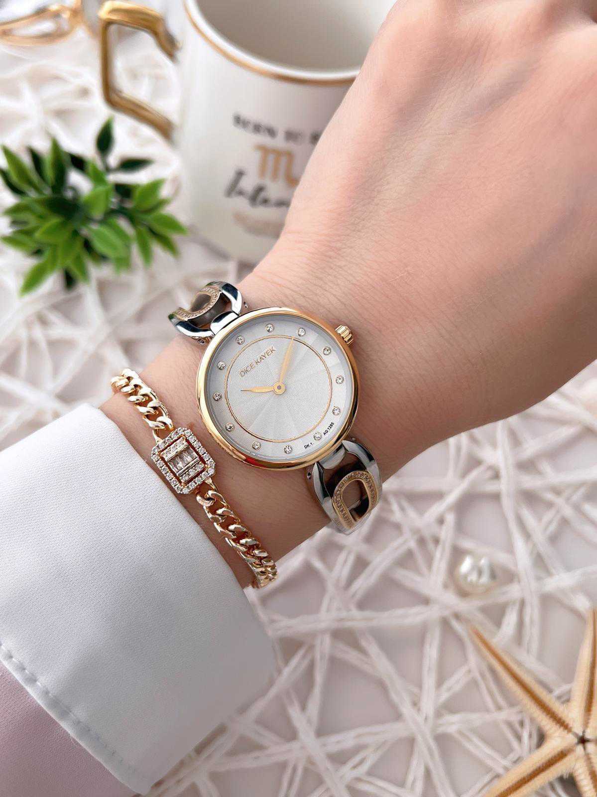 Dice Kayek Çelik Kordon Çelik Kasa Kararma Renk Atma Yapmaz Kadın Dice Kayek Çelik Kordon Çelik Kasa Kararma Renk Atma Yapmaz Kadın