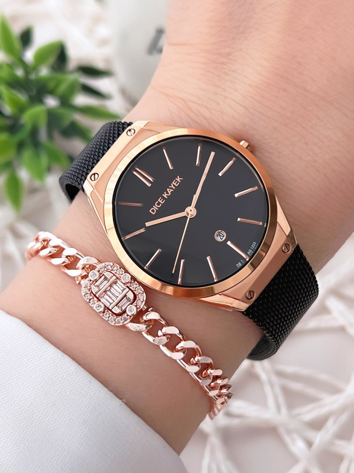 Dice Kayek Çelik Kordon Çelik Kasa Kararma Renk Atma Yapmaz Kadın