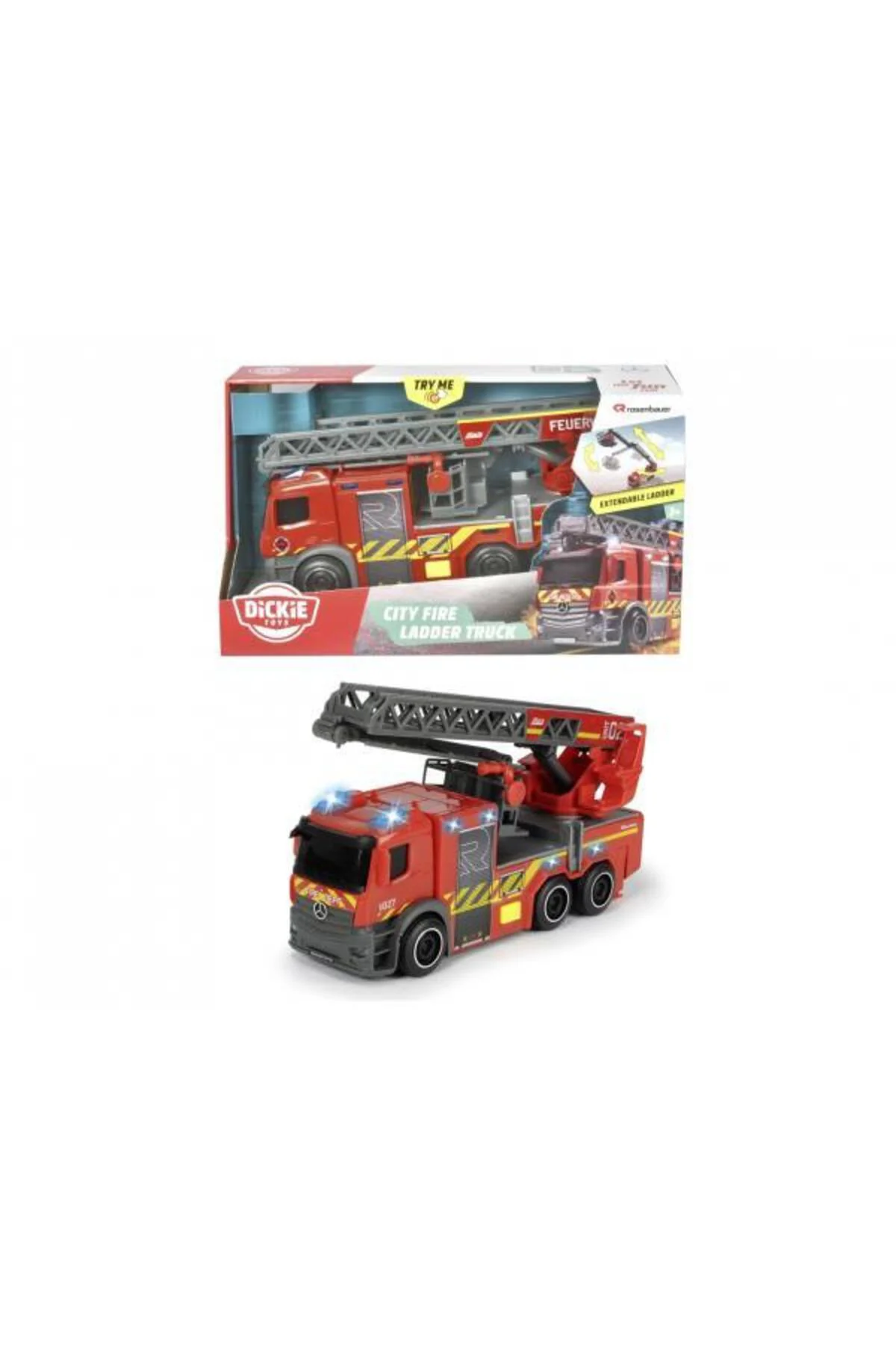 Dickie Işıklı Sesli Fire Truck Kurtarma Itfaiye Aracı