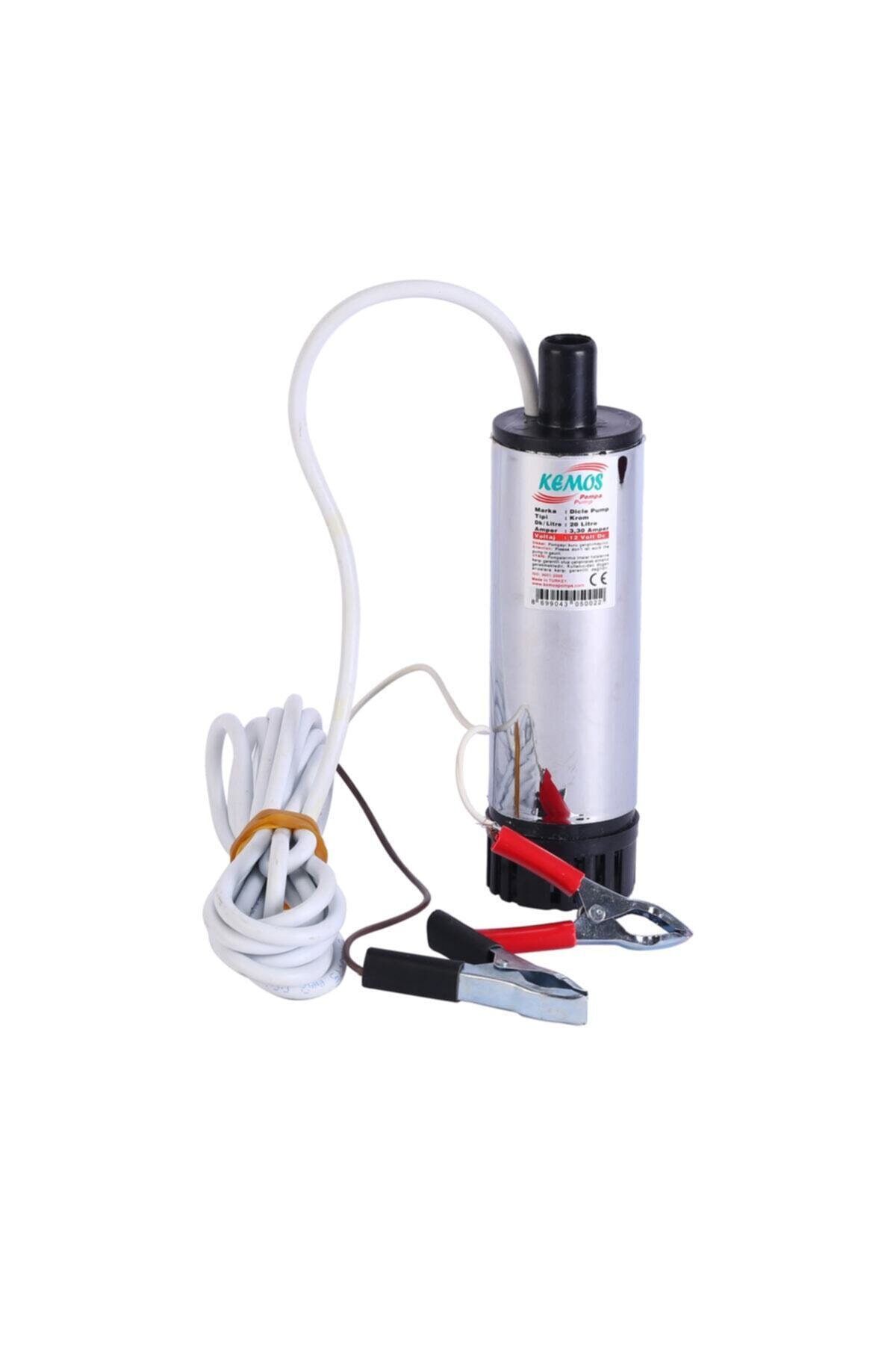 Kemos Dicle Krom 12V Dalgıç Mazot Ve Sıvı Aktarım Pompası