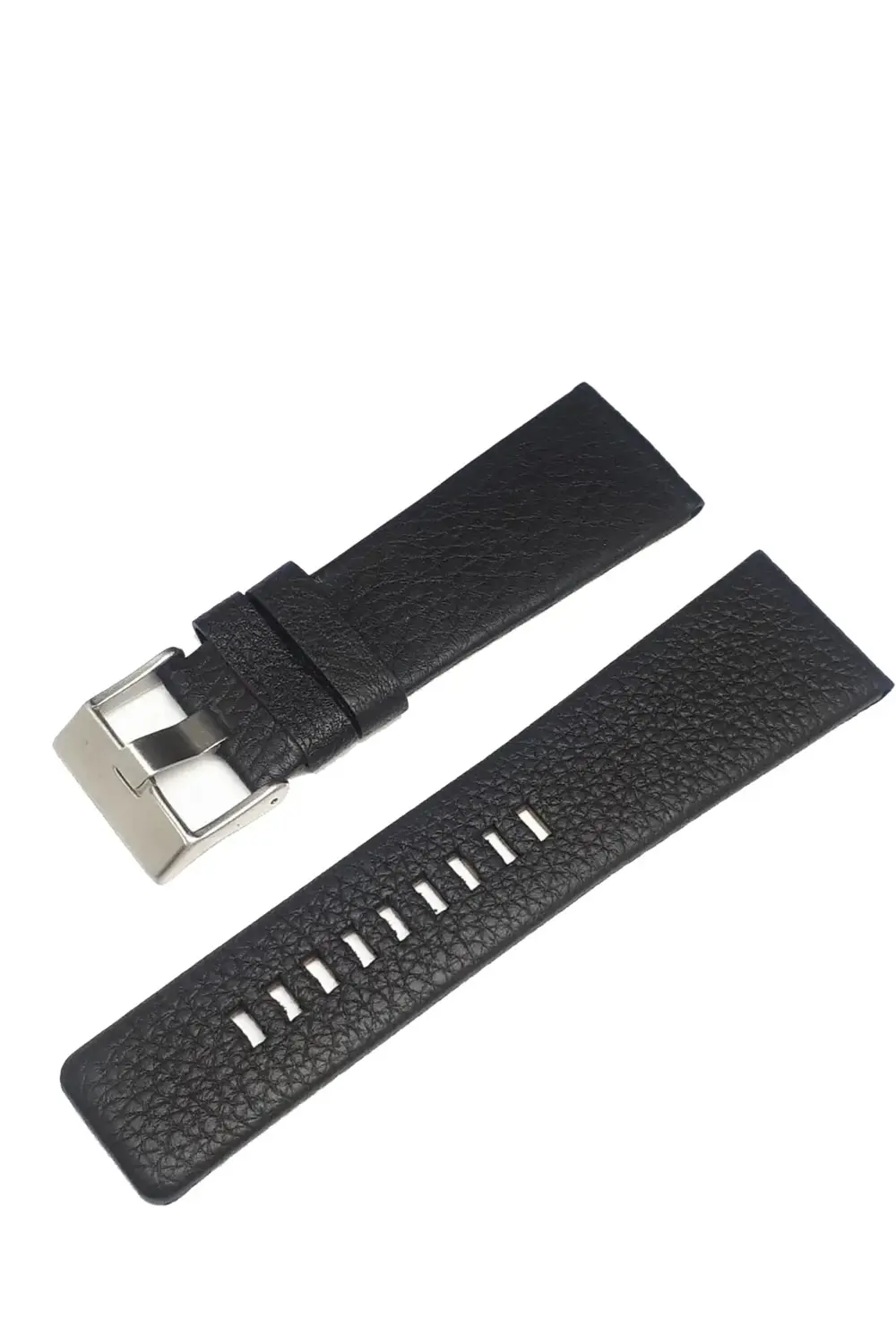 Diezel Saat Uyumlu 24  MM Siyah  Renk Hakiki Deri Saat Kordonu