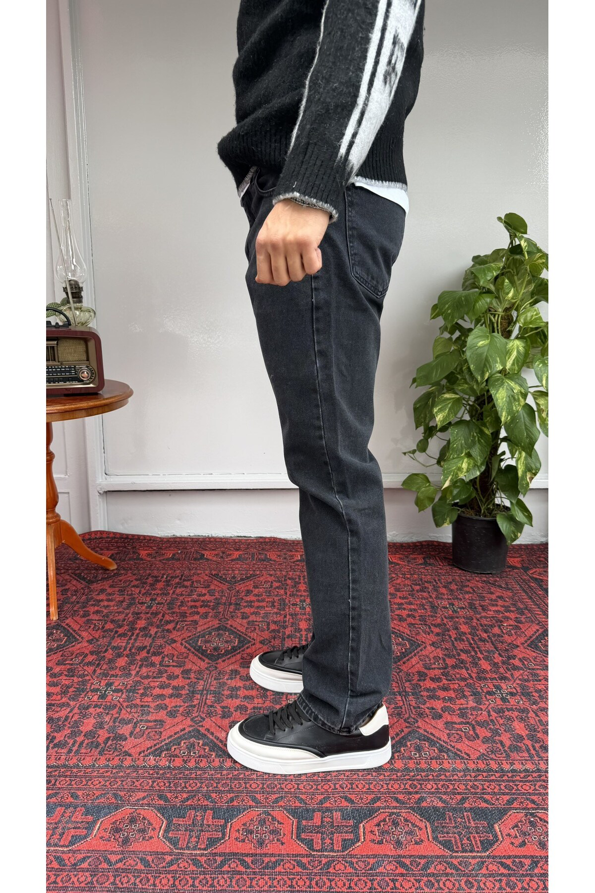 Difransel Baggy Yıkanmış Siyah