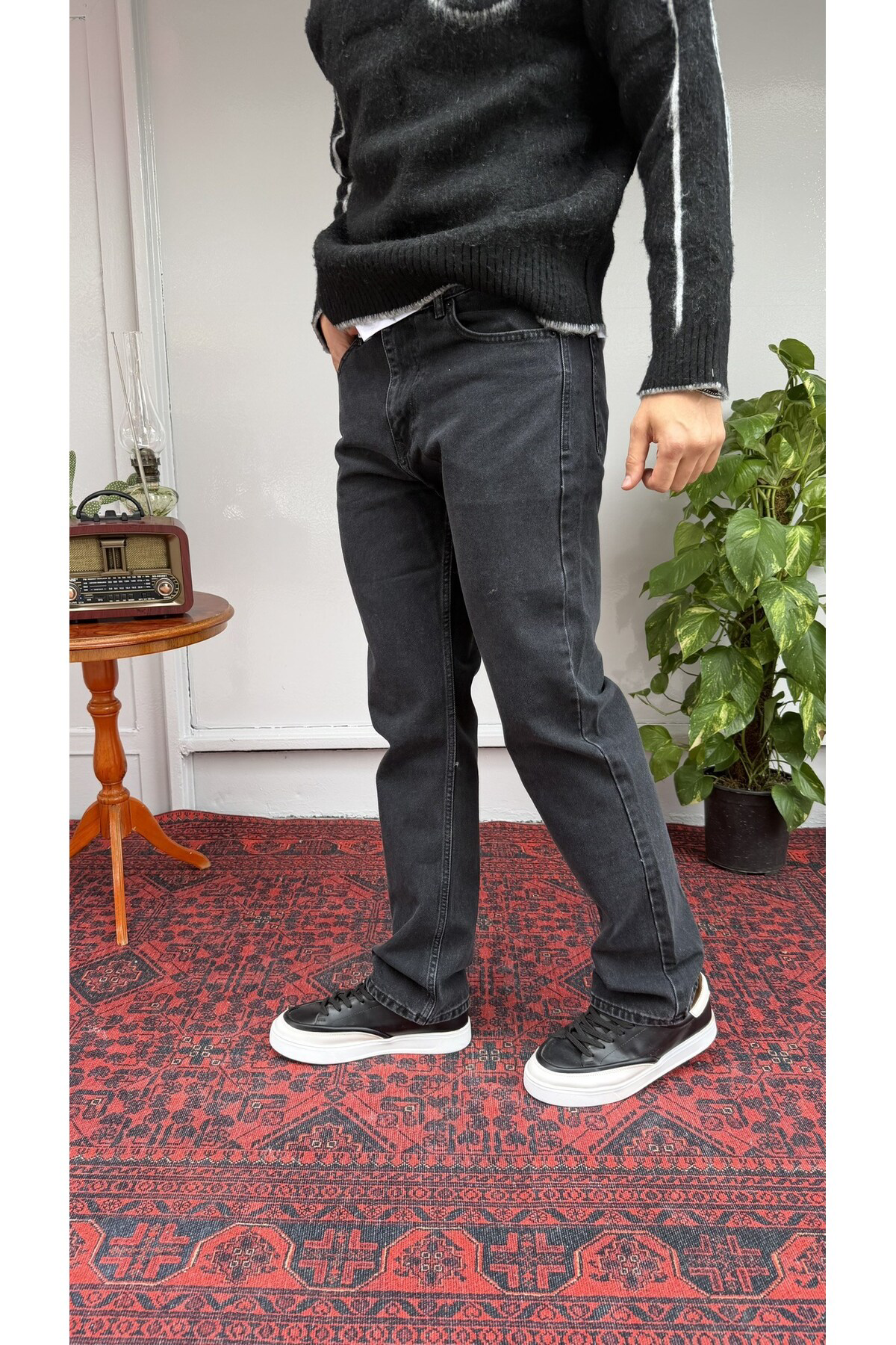 Difransel Baggy Yıkanmış Siyah