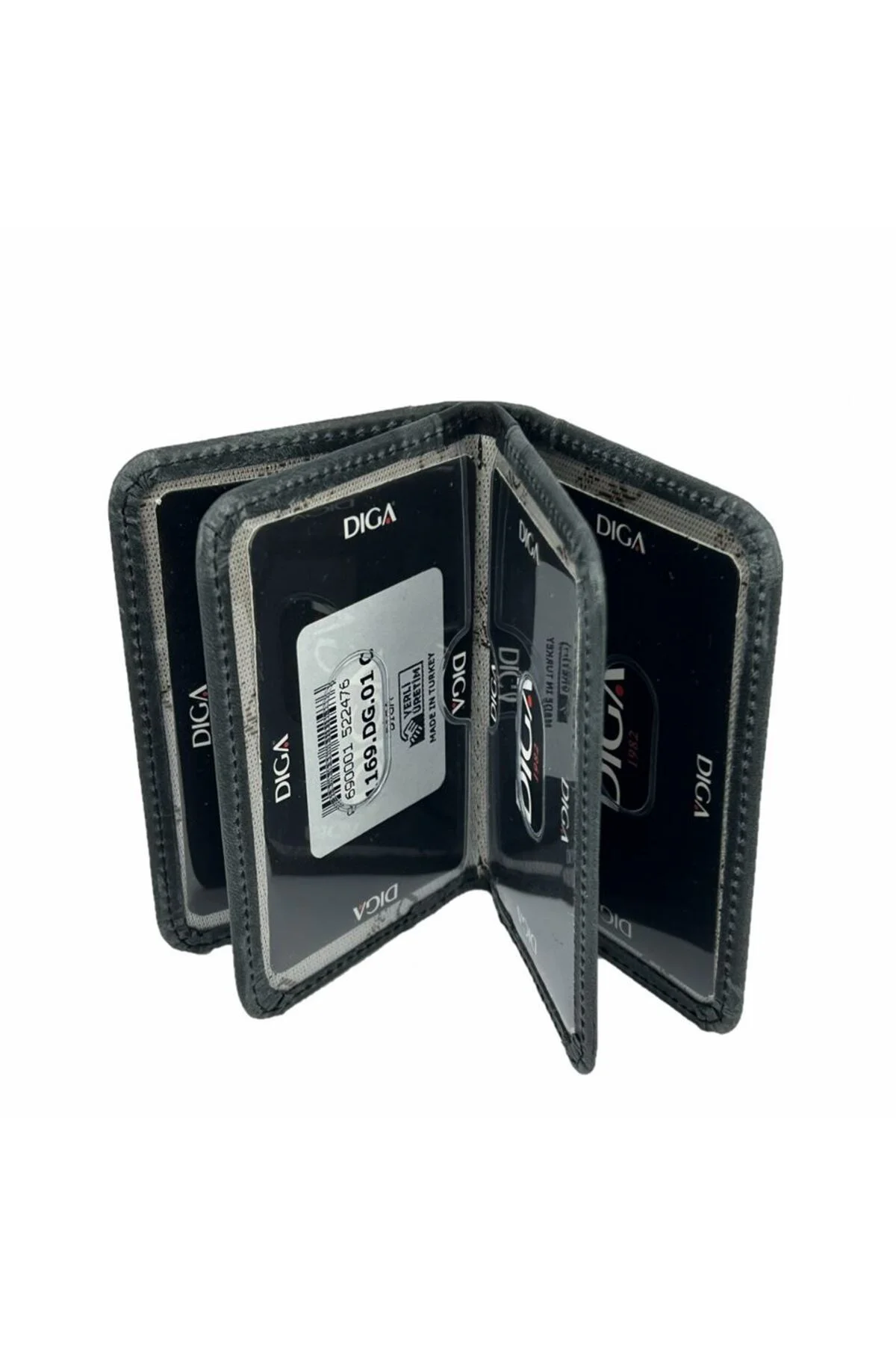 Diga 1169 Hakiki Deri Minimal Kartlık Gri