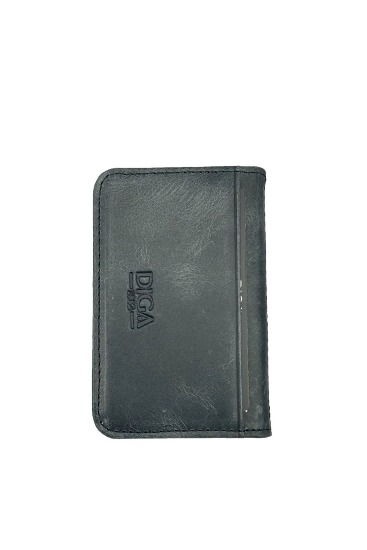 Diga 1169 Hakiki Deri Minimal Kartlık Gri