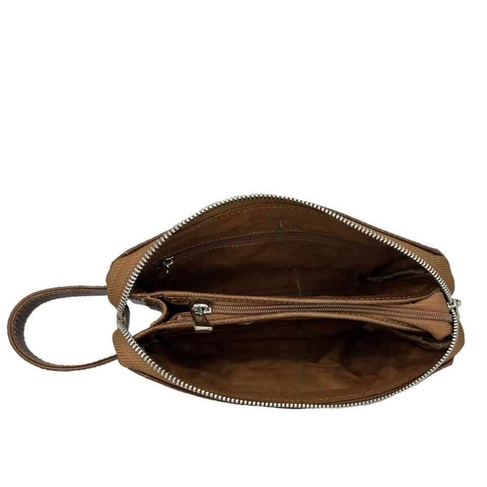 Diga Diga Hakiki Deri 3006 Dopp Kit El Çantasi Taba