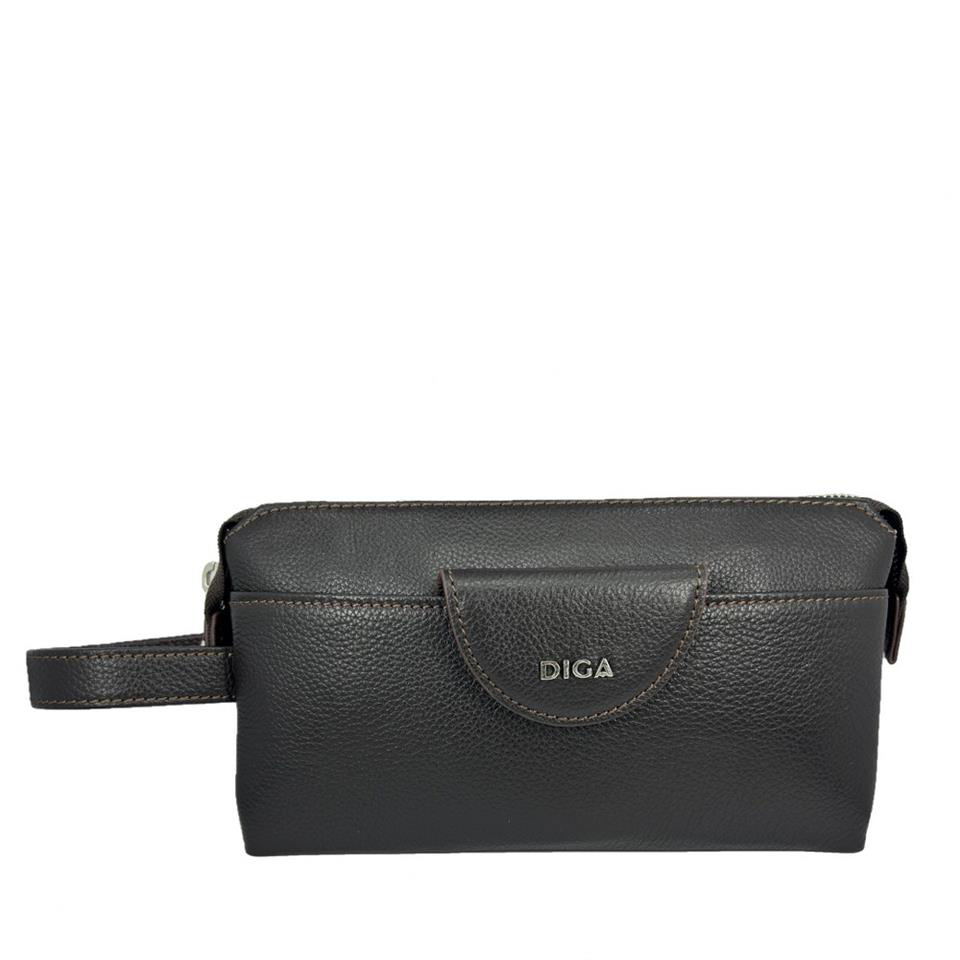 Diga Diga Hakiki Deri 3006 Dopp Kit El Çantasi Kahve