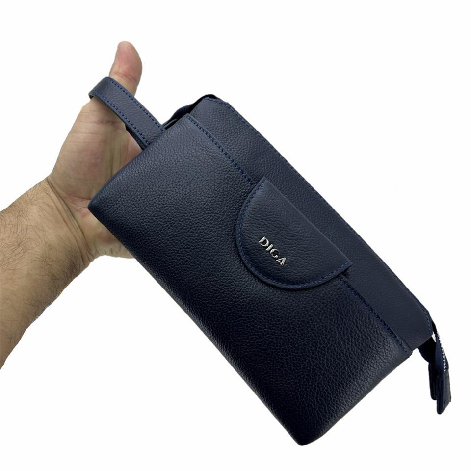 Diga Diga Hakiki Deri 3006 Dopp Kit El Çantasi Lacivert