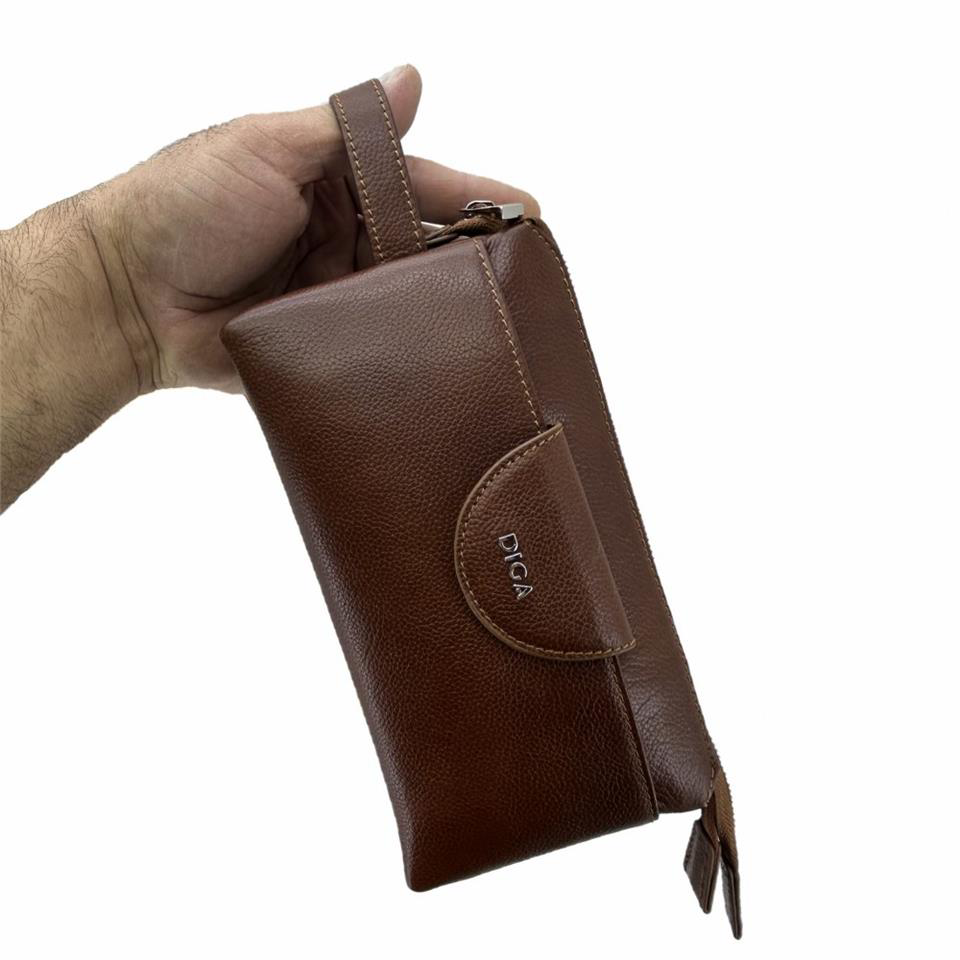 Diga Diga Hakiki Deri 3006 Dopp Kit El Çantasi Taba
