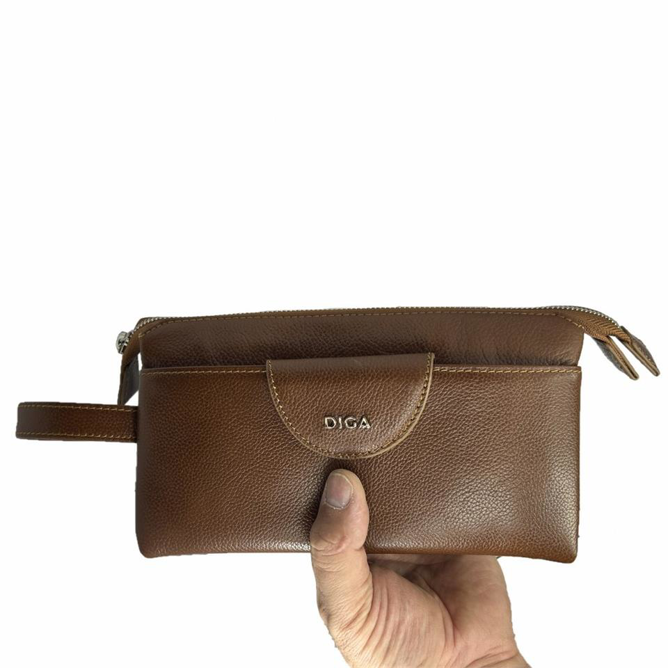 Diga Diga Hakiki Deri 3006 Dopp Kit El Çantasi Taba