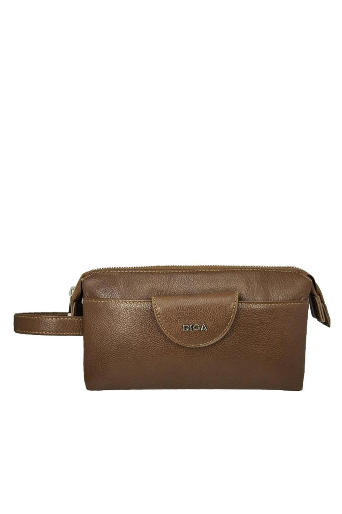 Diga Hakiki Deri 3006 Dopp Kit El Çantası Taba