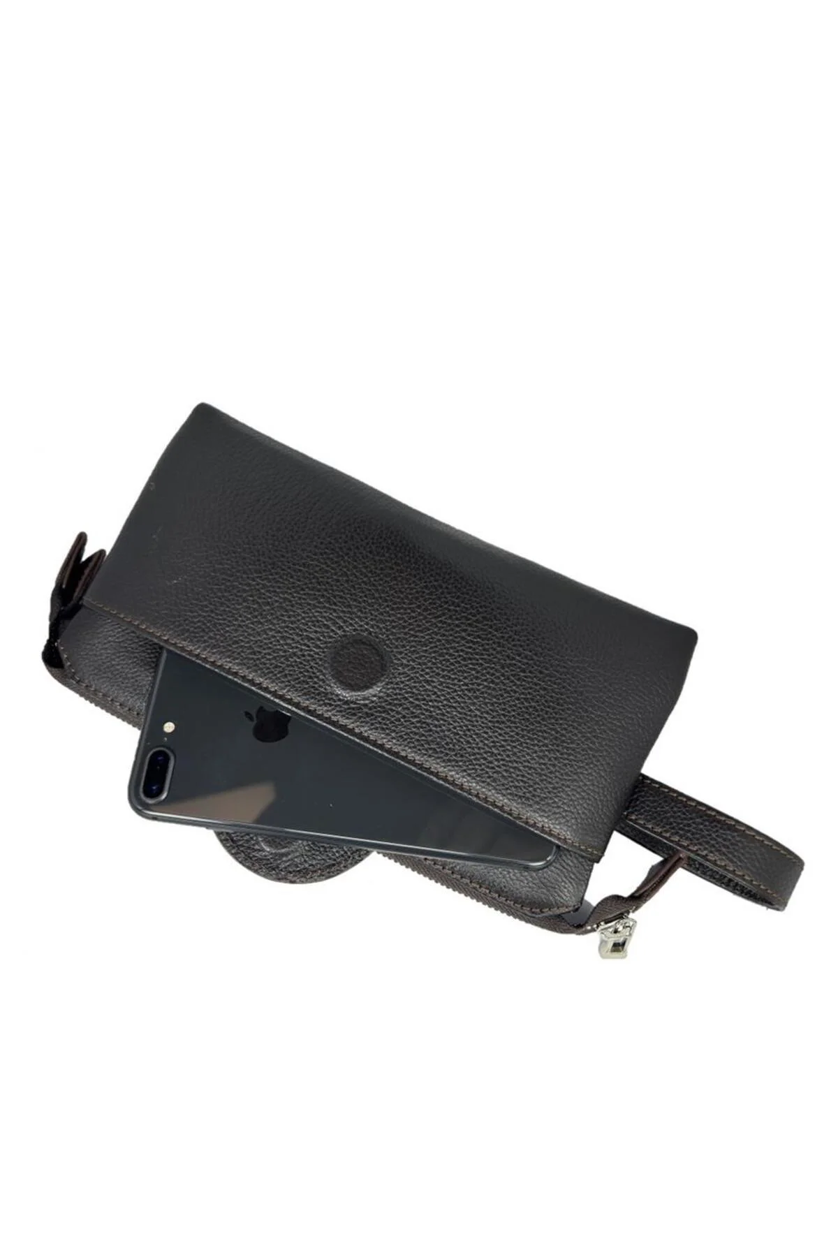 Diga Hakiki Deri 3006 Dopp Kit El Çantası Kahve