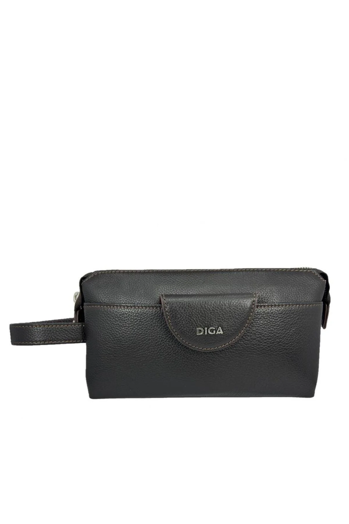 Diga Hakiki Deri 3006 Dopp Kit El Çantası Kahve