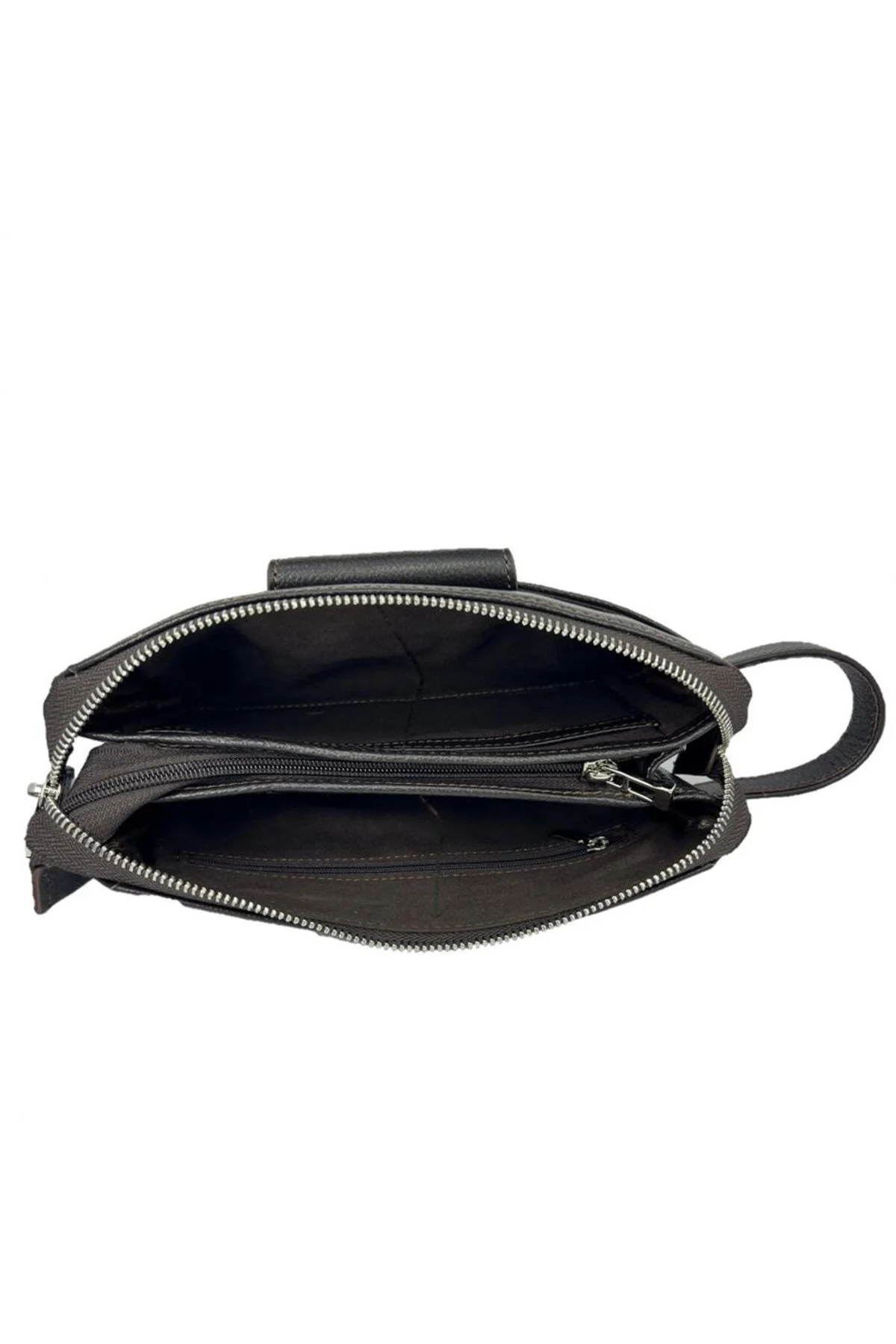 Diga Hakiki Deri 3006 Dopp Kit El Çantası Kahve