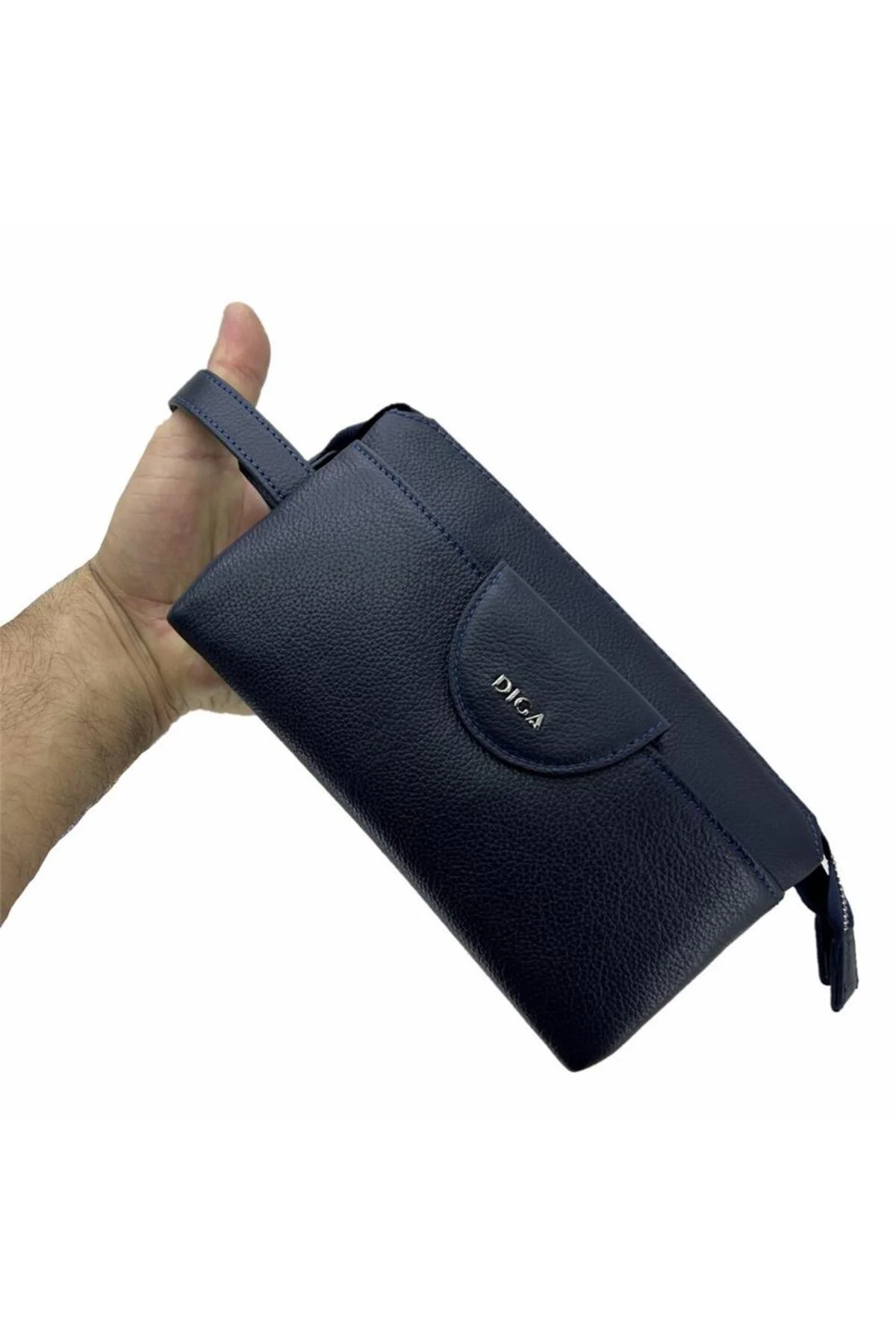Diga Hakiki Deri 3006 Dopp Kit El Çantası Lacivert Diga Hakiki Deri 3006 Dopp Kit El Çantası Lacivert