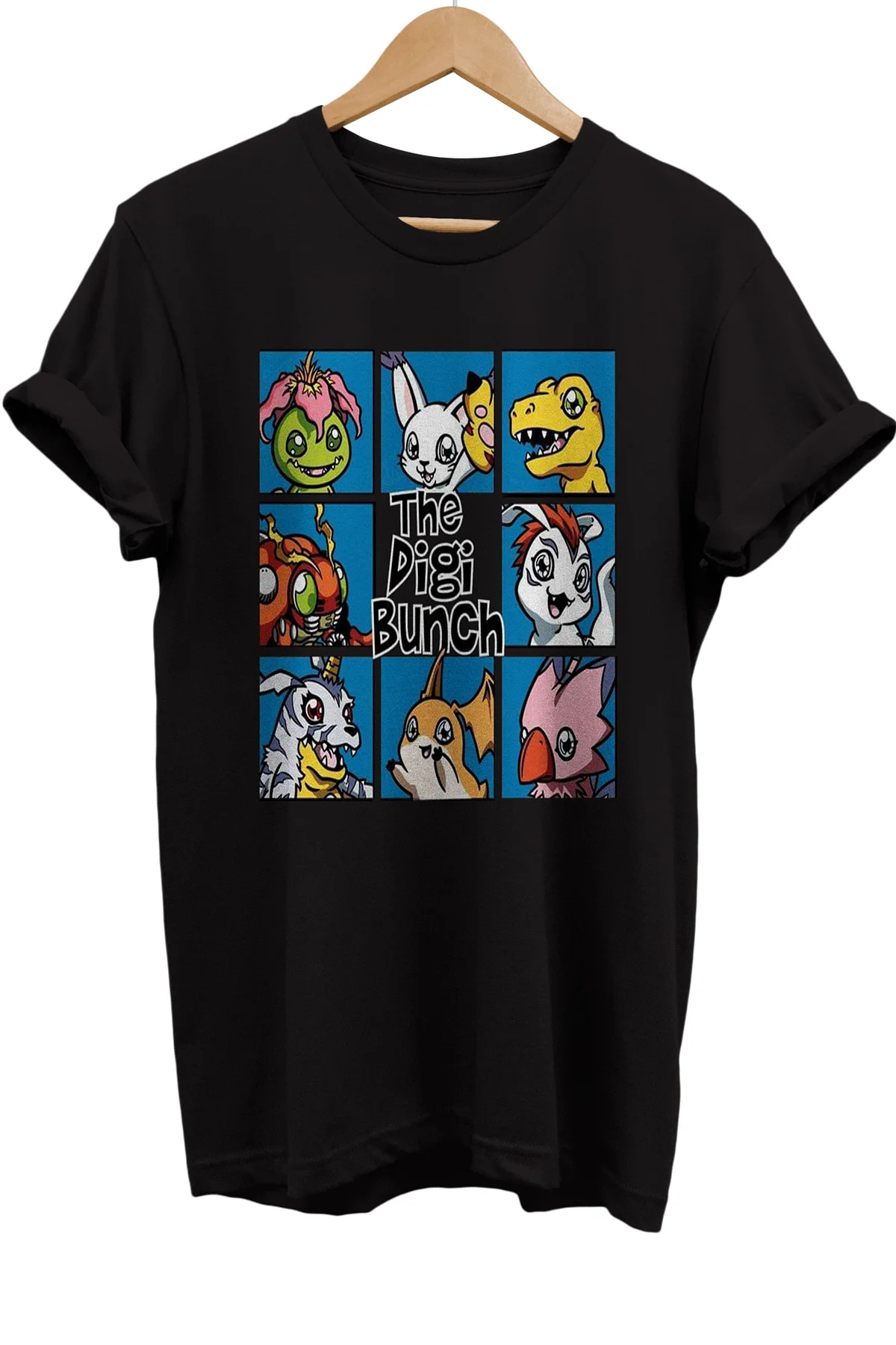 Digimon Baskılı %100 Pamuk Basic T-shirt Normal Beden Tişört