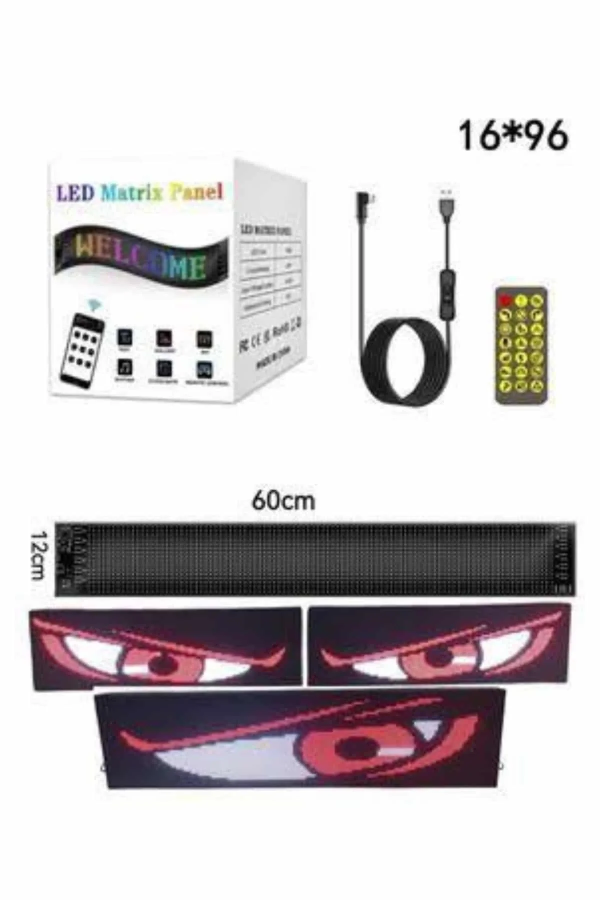Digital Araba Yazısı Ekran Matrix En Büyük Boy 16X96 Matrix LED Panel Fiyatı, Yorumları ve Özellikleri