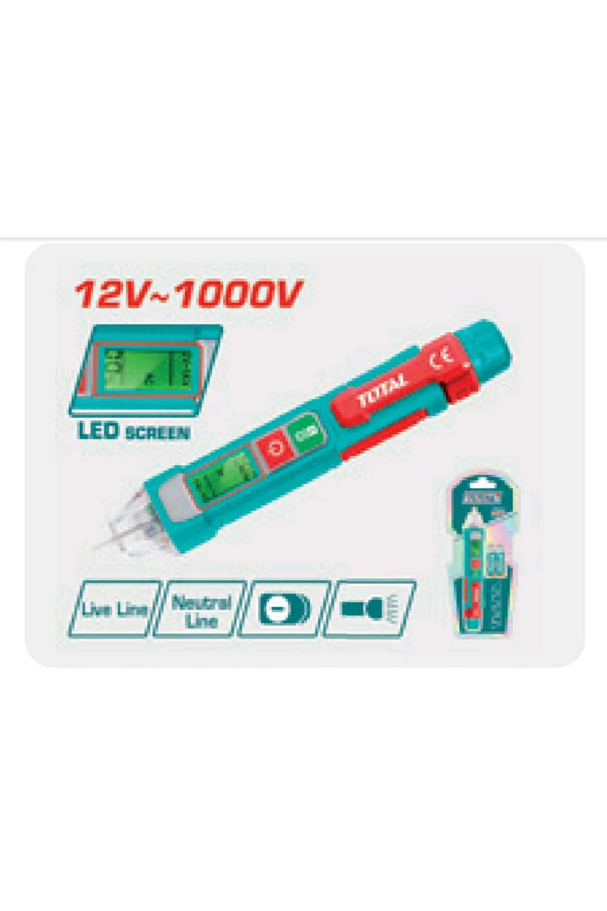 Digital Led Ekranlı AC Voltaj Dedektörü (Digital Kontrol Kalemi)