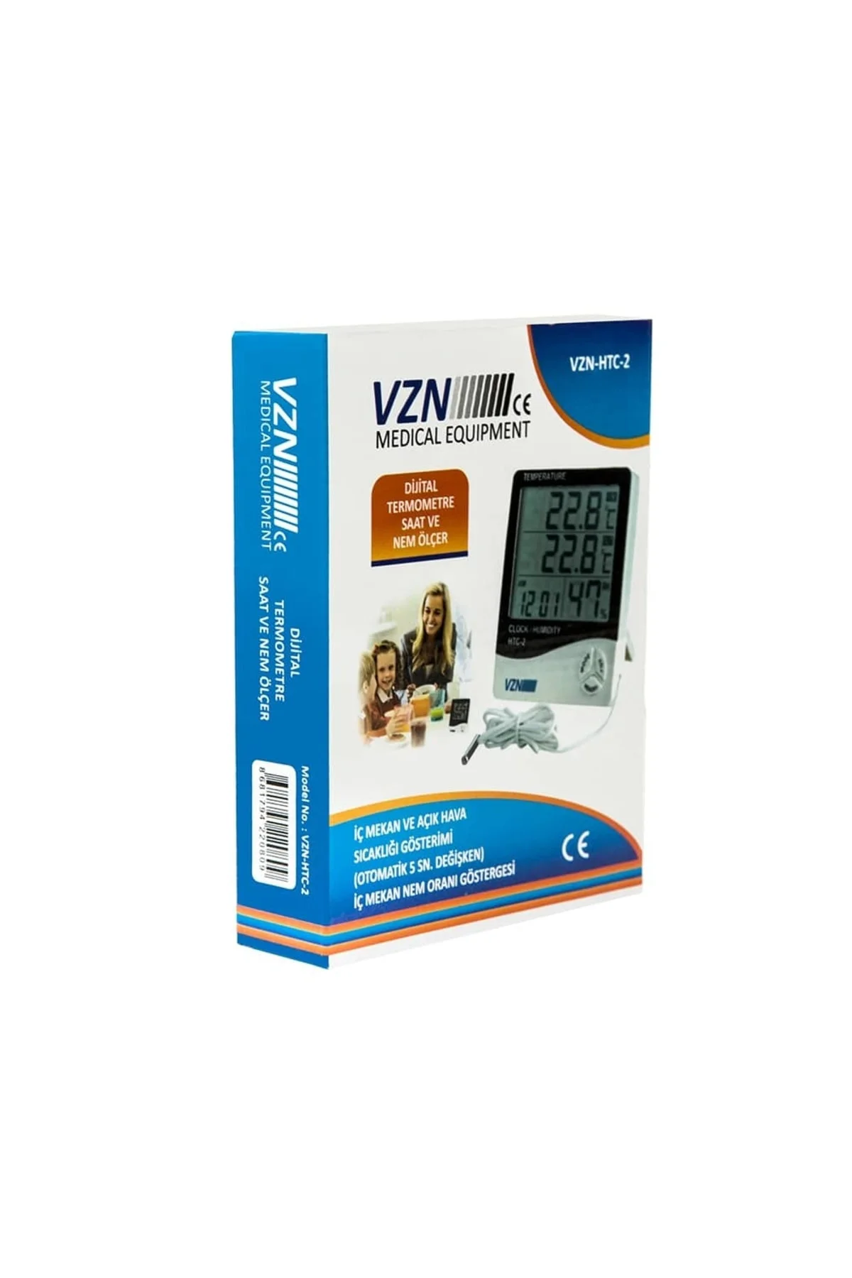 Digital Termometre Saat Ve Nem Ölçer (oda Için) Masa Üstü Ve Duva