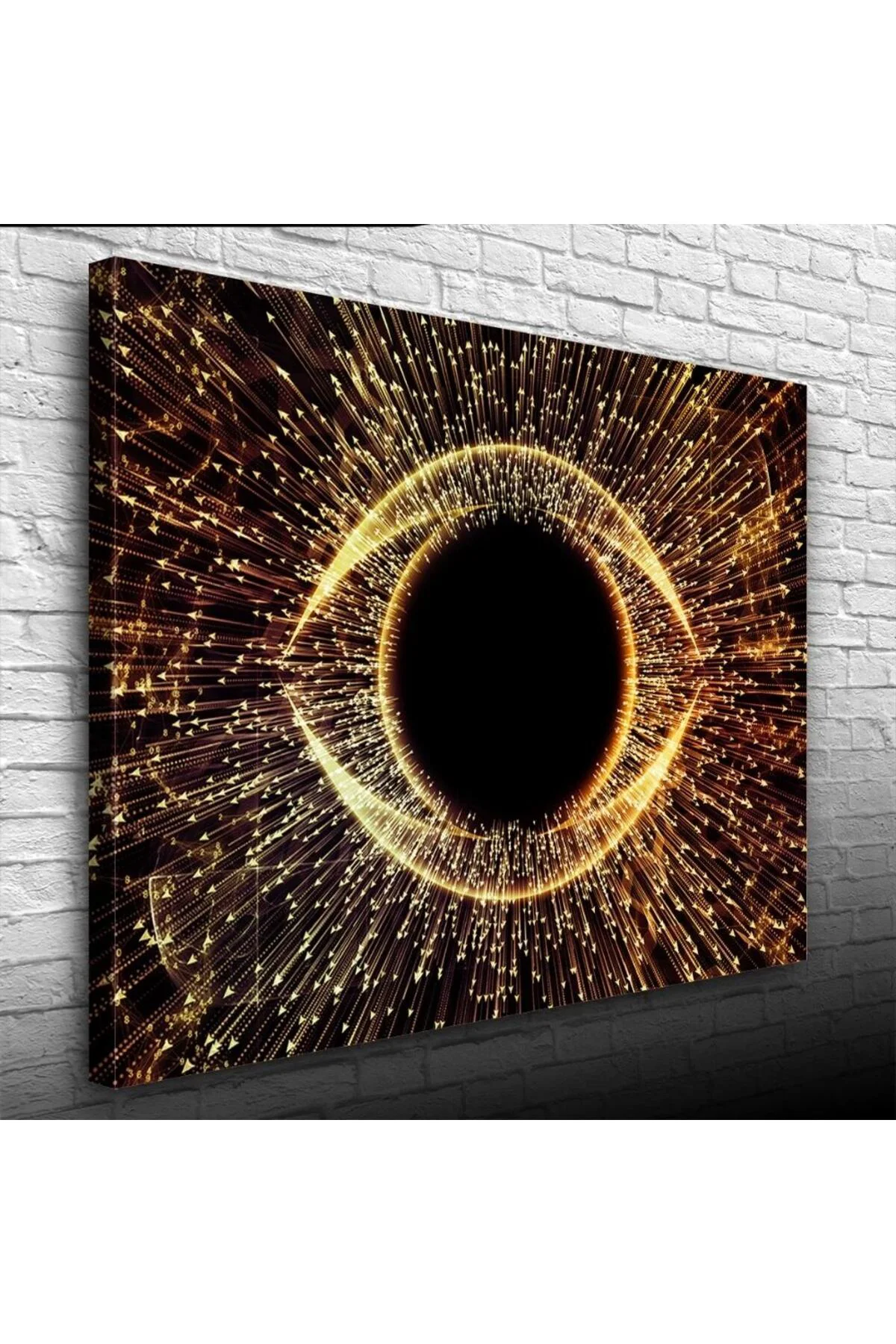 Digital Yanılsama Siyah ve Kahve Tonlarda Kanvas Tablo 50x 70