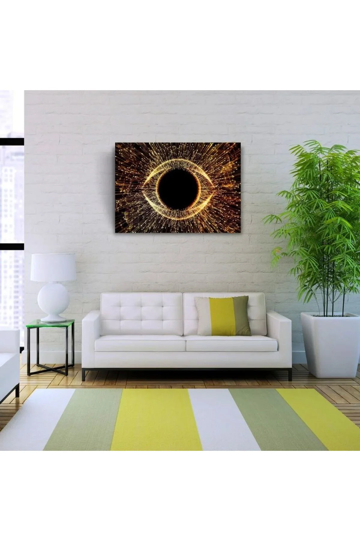 Digital Yanılsama Siyah ve Kahve Tonlarda Kanvas Tablo 50x 70