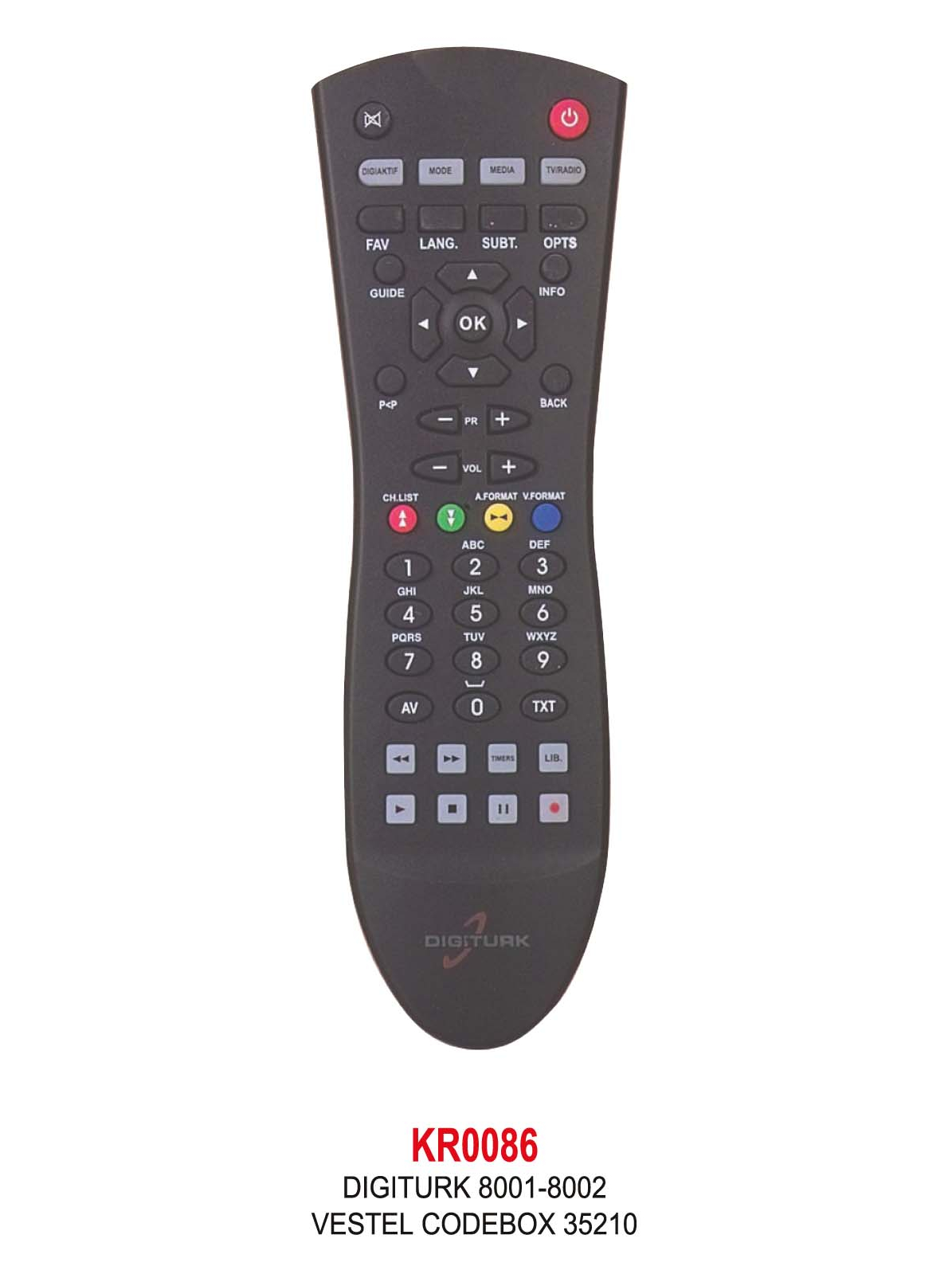 DIGITURK 8001-8002-VESTEL CODEBOX 35210 KUMANDA