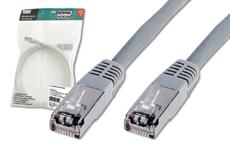 Digitus CAT. 5E SF-UTP Patch Kablo, 3 metre, AWG 26, Gri Renk Tdr