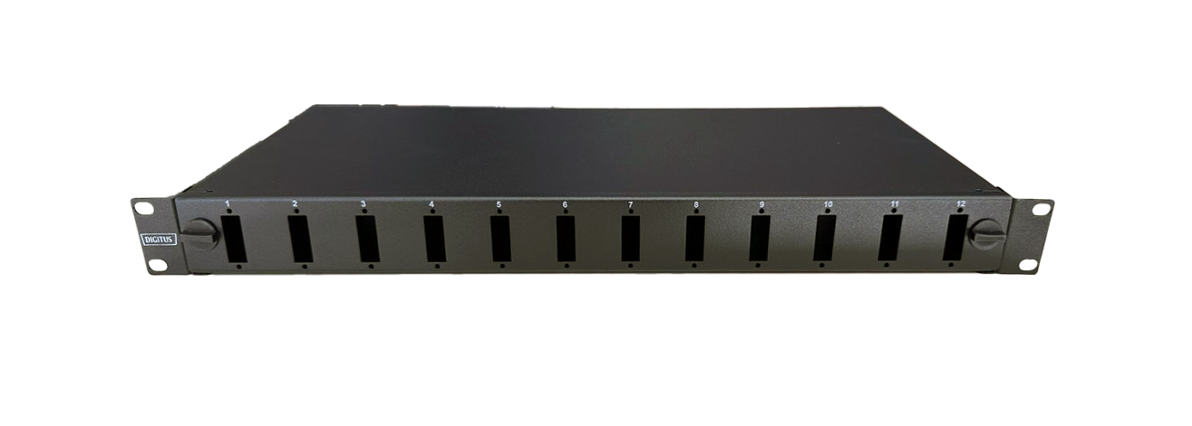 Digitus Fiber Optik Splice Panel, kilit mekanizmalı, 12 x SC DX, 