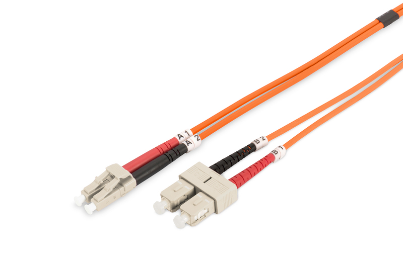 Digitus LC-SC Fiber Optik Patch Kablo, 1 metre, Multimode, Duplex