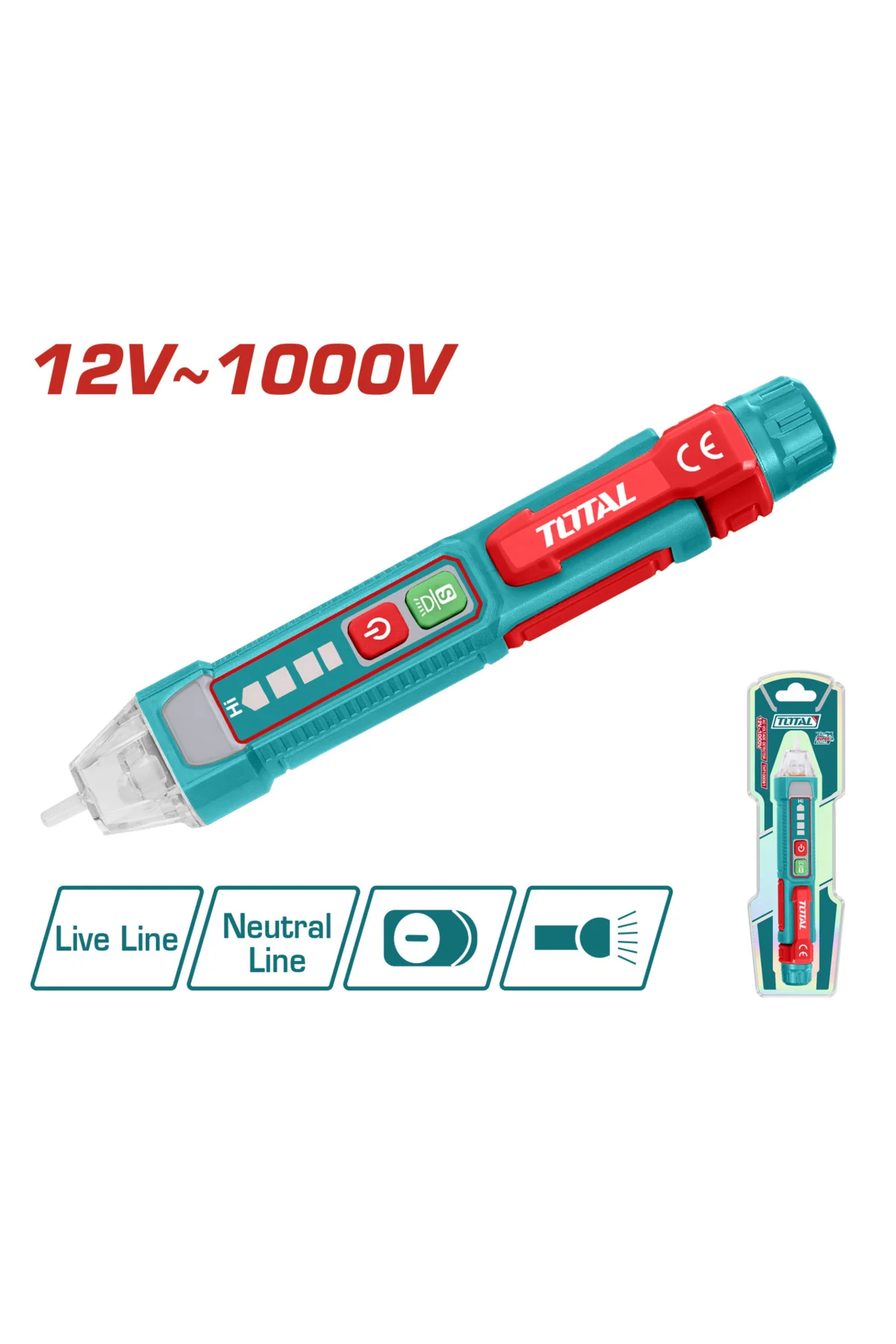 Dijital AC Voltaj Dedektörü 12V-1000V Yüksek Kalite THT100091
