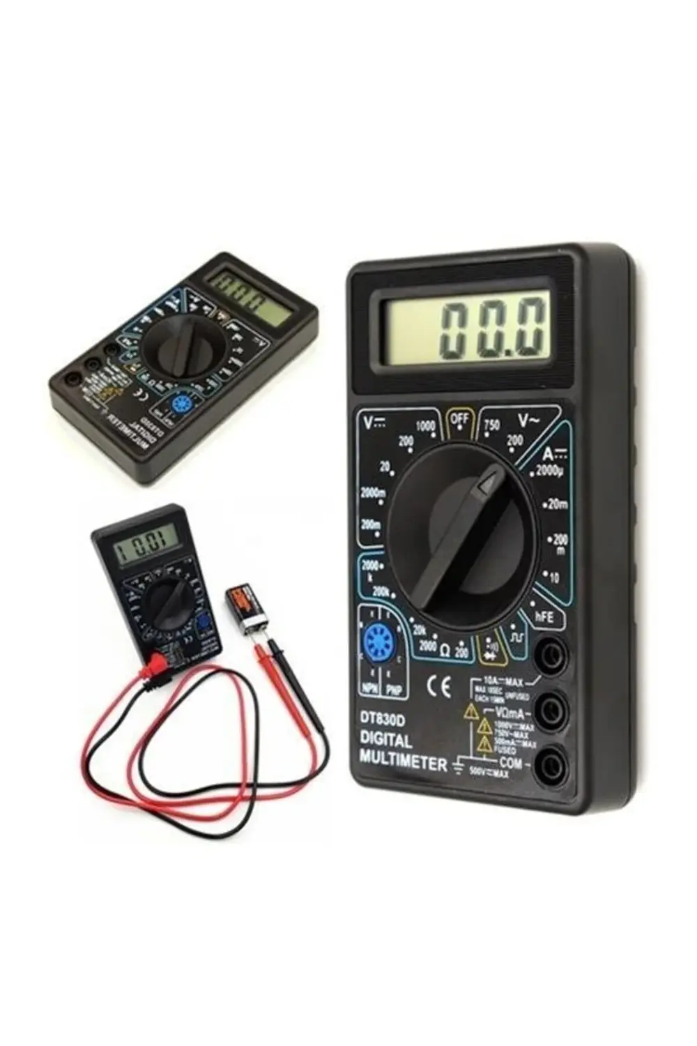 ® Dijital Avometre Multimetre Ölçü Aleti Akım Voltaj Direnç Ölçer