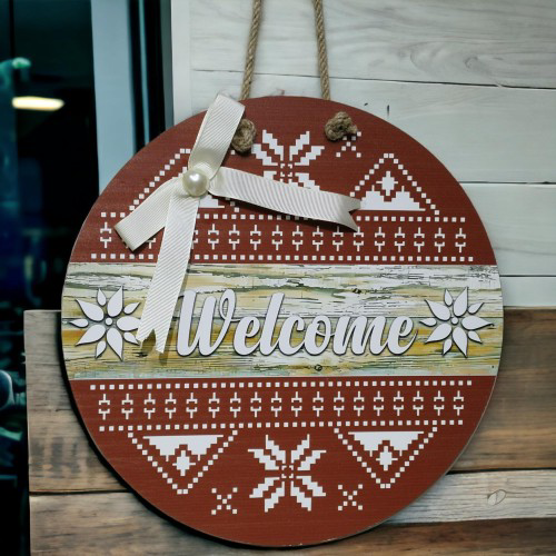 Just Cheap Store Dijital Baski Welcome Kapi Süsü 30 Cm Kapi Süsü