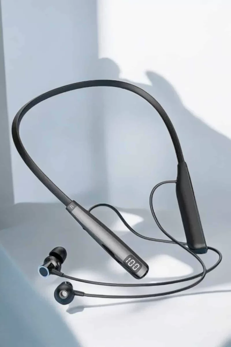 Dijital Batarya Göstergeli Bluetooth Özellikli Boyun Askılı Kulaklık