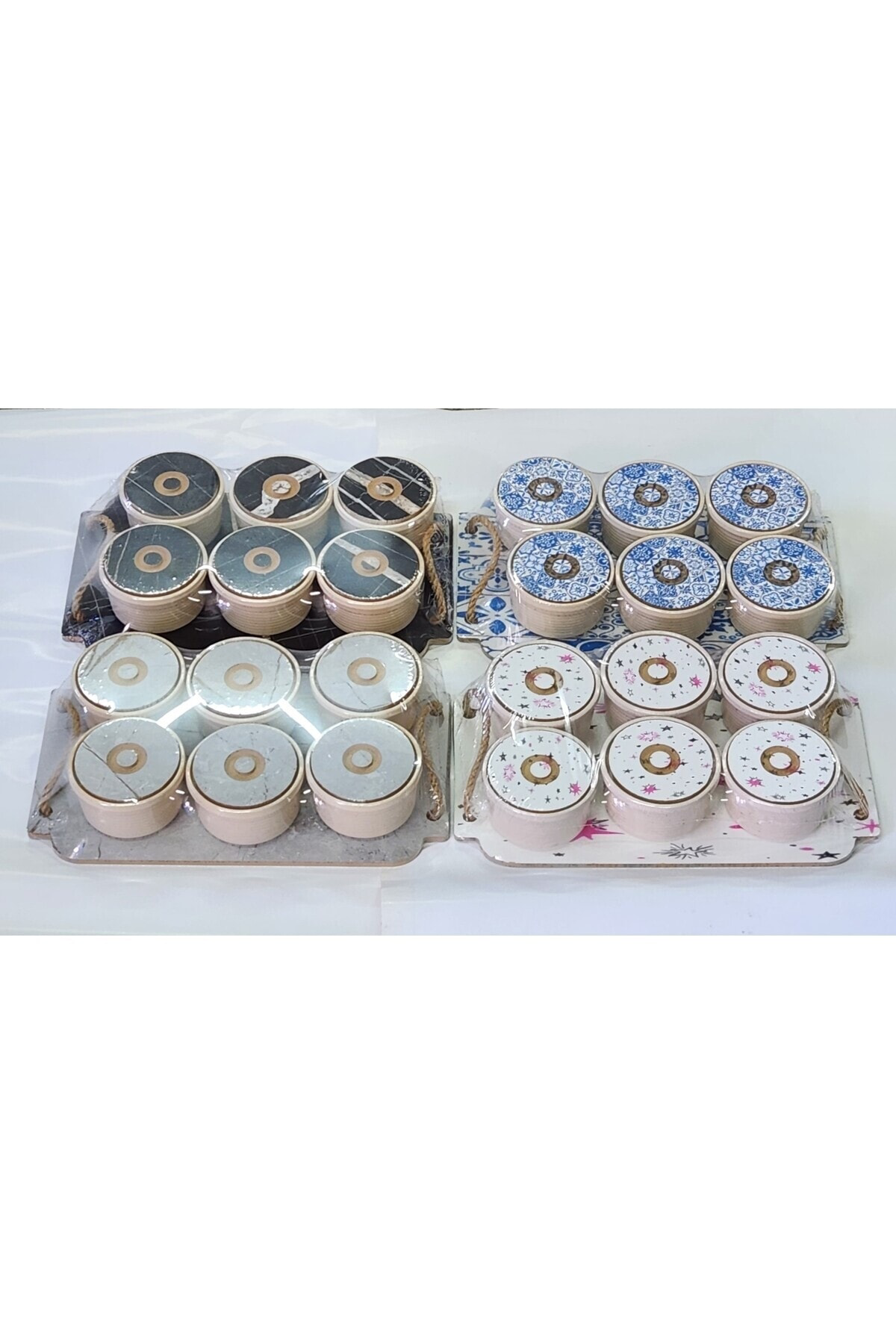 Hauspec Dijital Çini Mavi Desen 6 Li Kahvaltilik