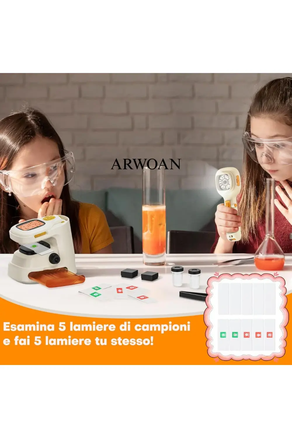 Dijital Çocuk Mikroskobu LCD Ekranlı, STEM Eğitici Oyuncak Taşına