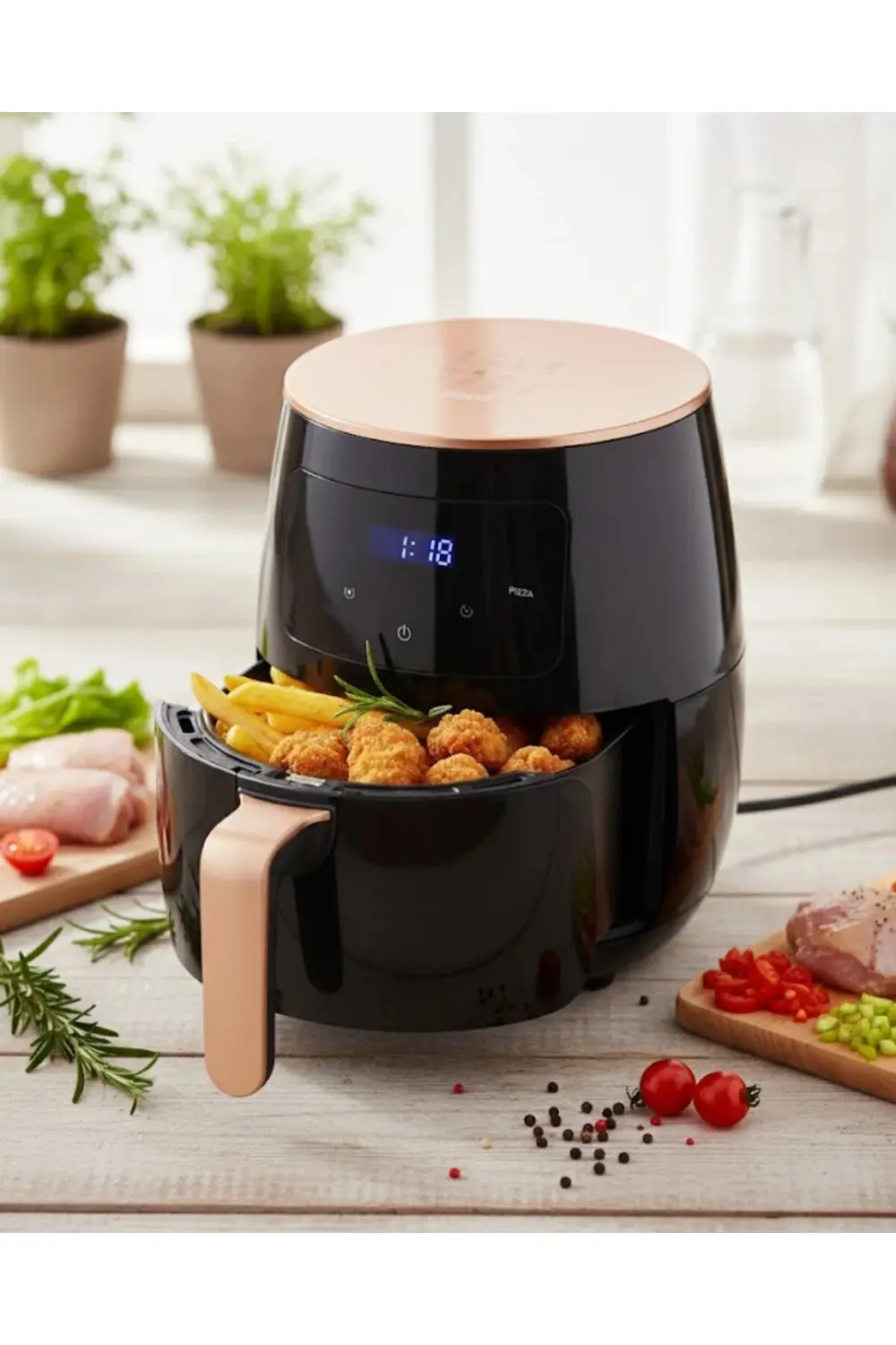 Dijital Dokunmatik Air Fryer 2400 Watt Güç Ve Çok Fonksiyonlu Kul