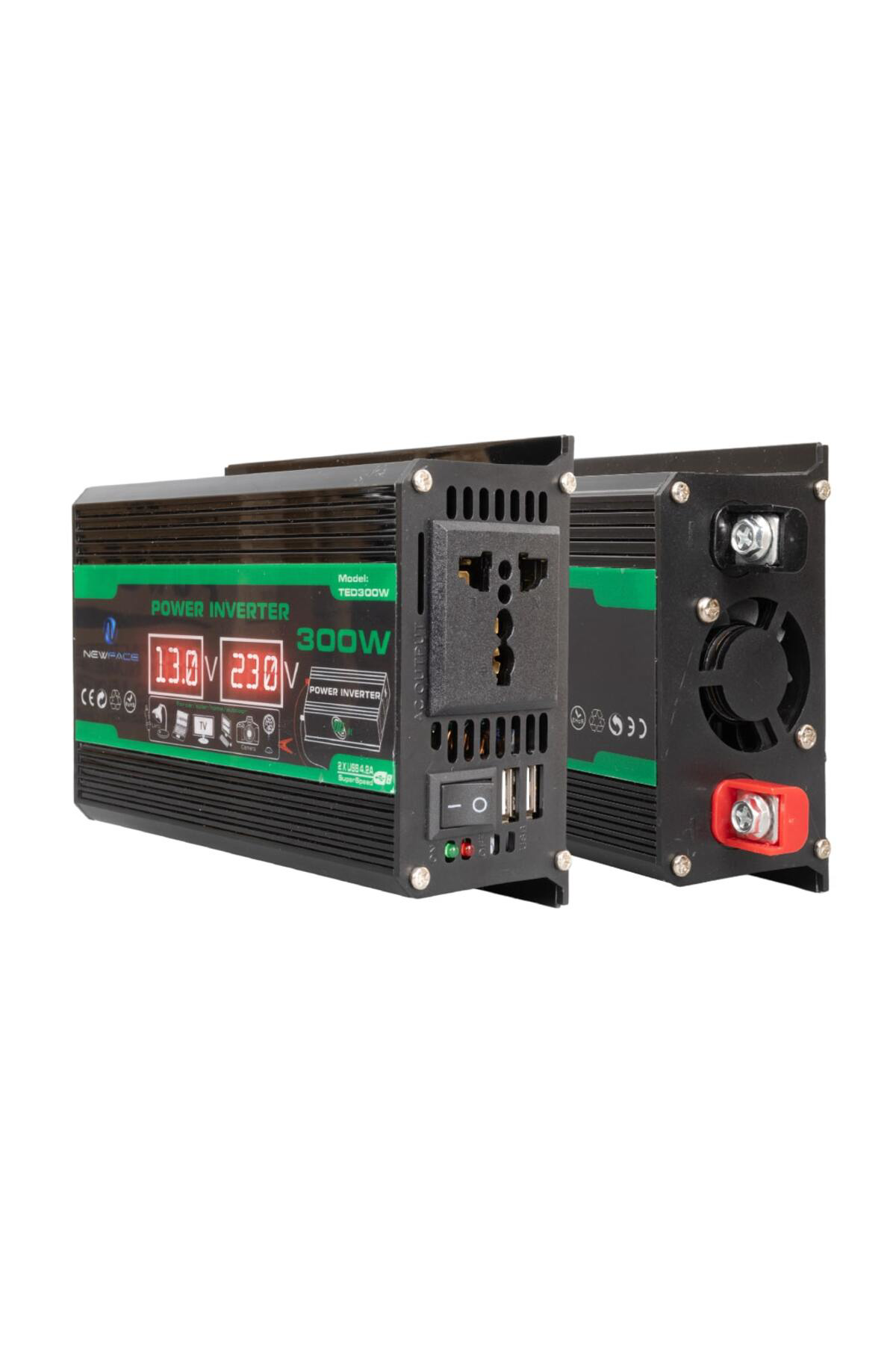 DİJİTAL EKRAN 12 VOLT 300 WATT MODIFIED SINUS POWER INVERTER TED300W (4178)