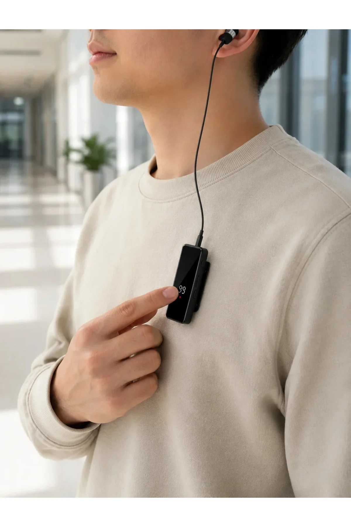 Dijital Ekranlı Bluetooth Kulaklık Tek Kulaklıklı Klipsli Kompakt Tasarım Dijital Ekranlı Bluetooth Kulaklık Tek Kulaklıklı Klipsli Kompakt Tasarım