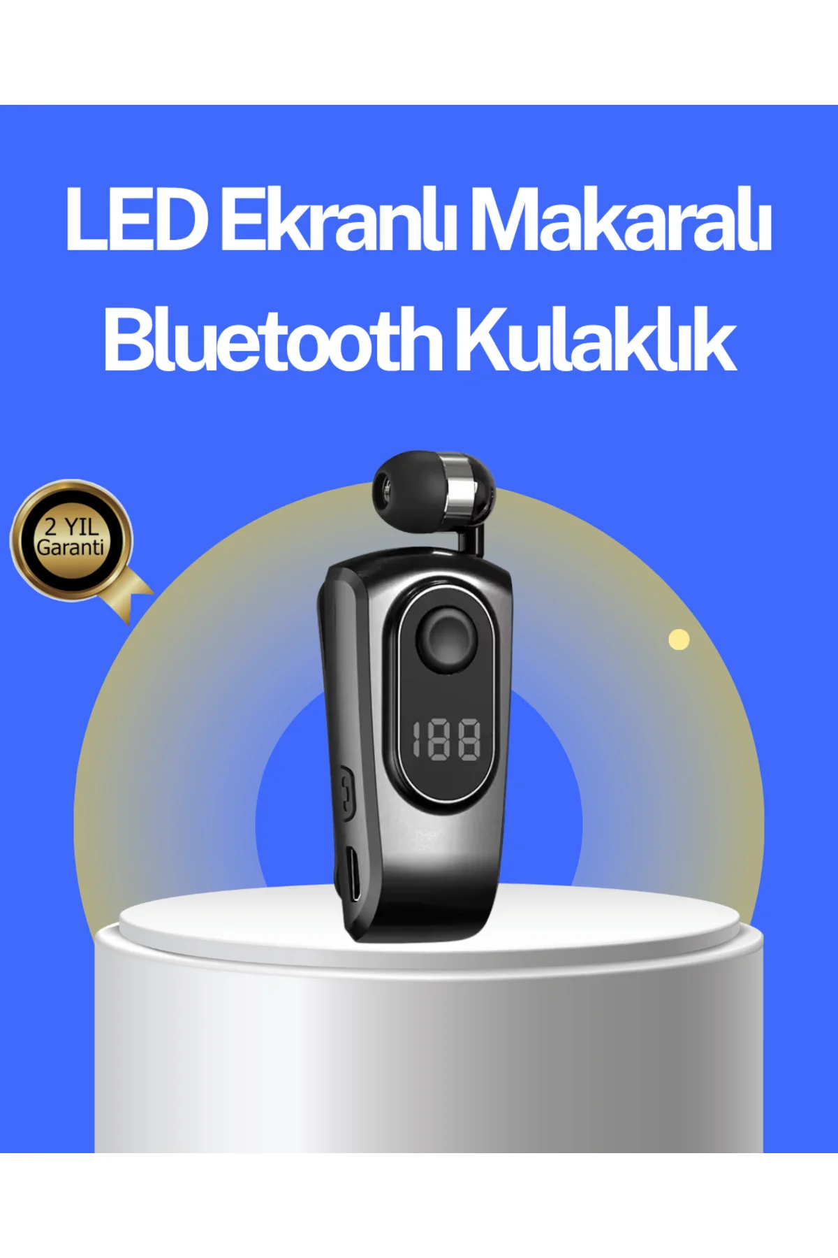 Dijital Ekranlı Bluetooth Kulaklık – Titreşimli Bildirim 25 Saat Kullanım