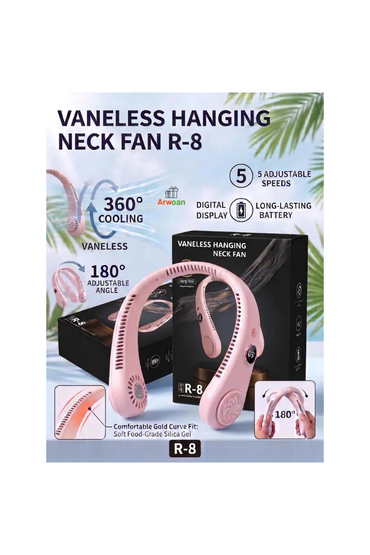 Dijital Ekranlı Boyun Vantilatörü USB Şarjlı Taşınabilir Boyun Fanı 3 Kademeli Sessiz Kişisel Soğutucu Dijital Ekranlı Boyun Vantilatörü USB Şarjlı Taşınabilir Boyun Fanı 3 Kademeli Sessiz Kişisel Soğutucu Fiyatı, Yorumları ve Özellikleri