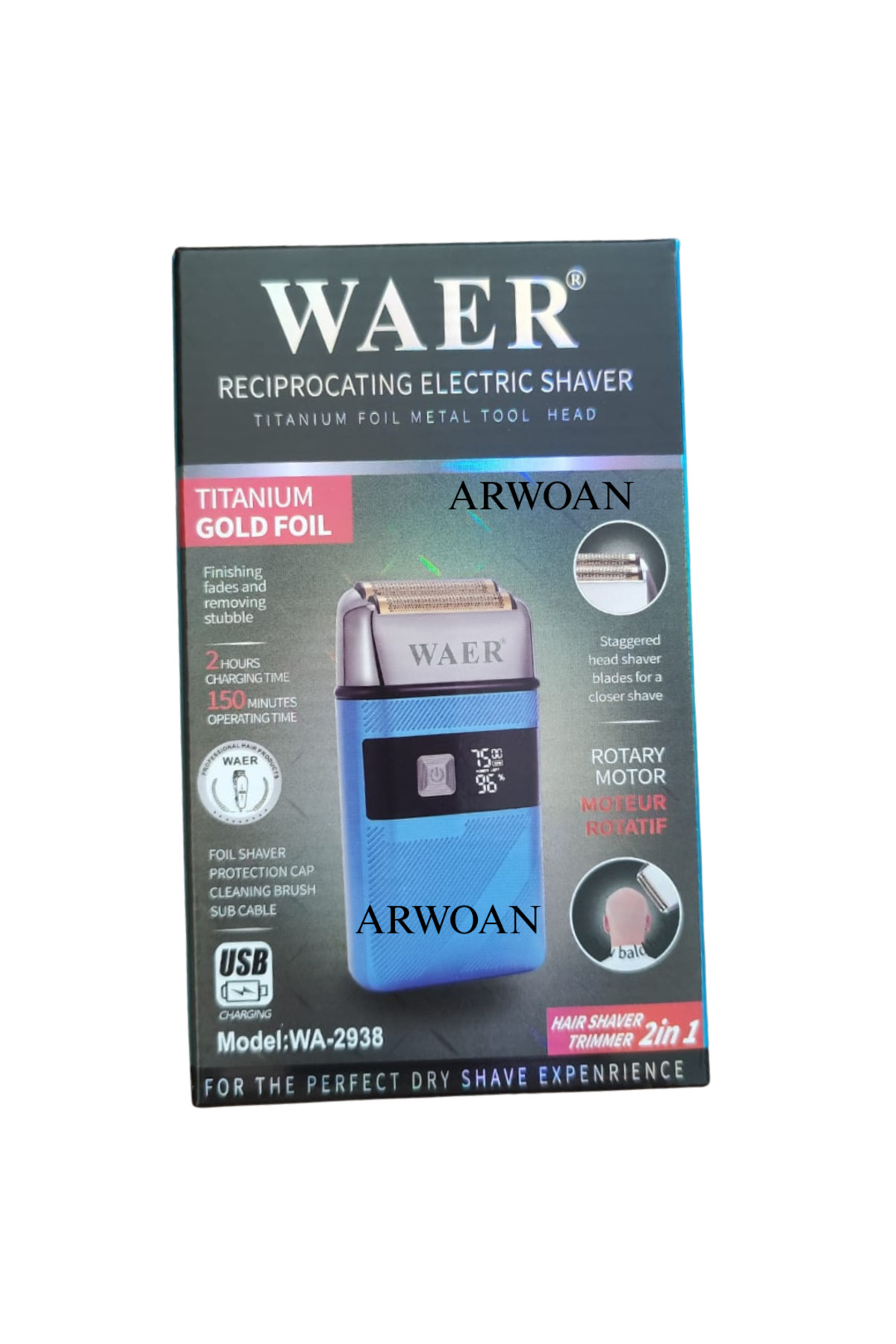 Arwoan Dijital Ekranlı Günlük Yanak Tıraş Makinesi