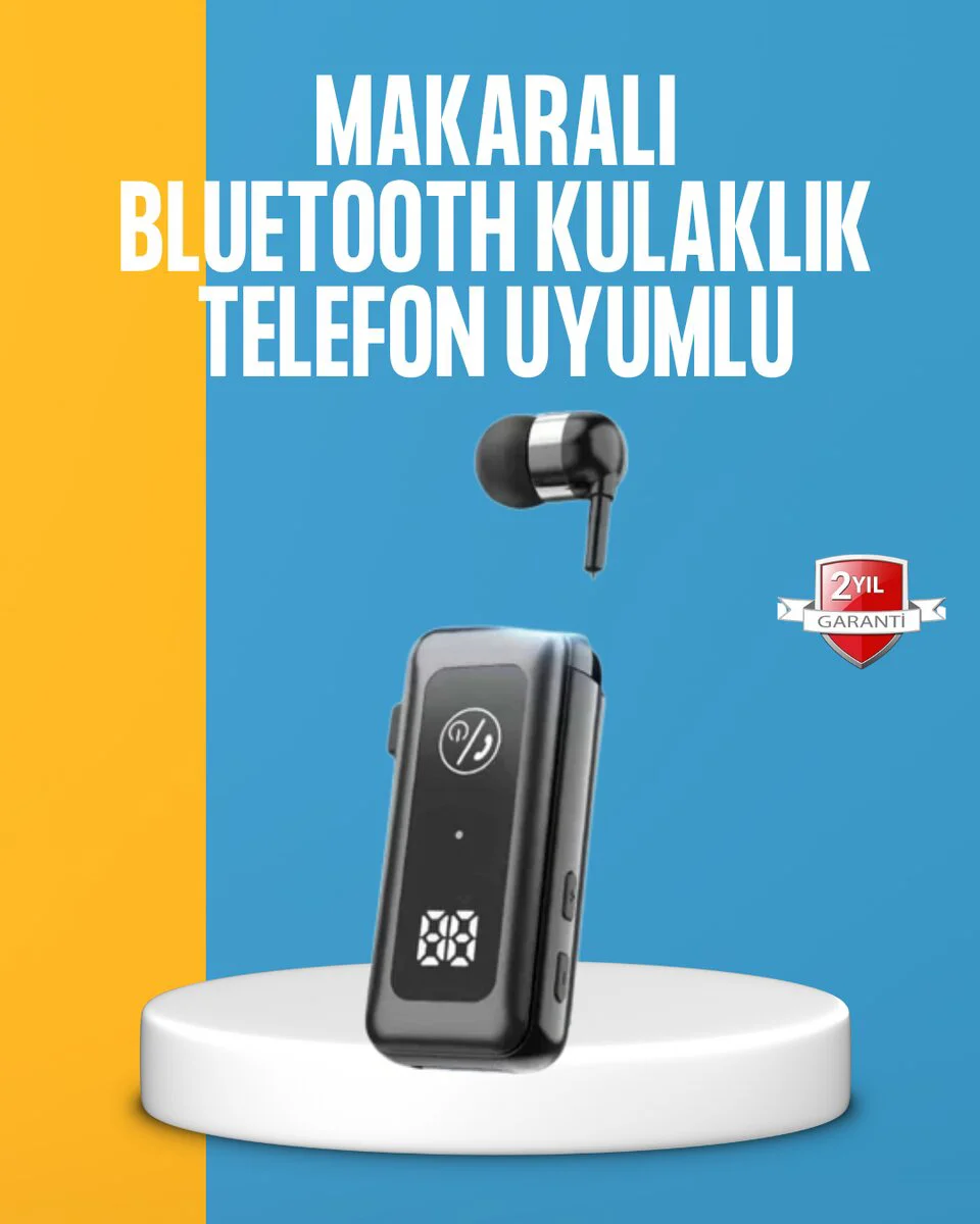Dijital Ekranlı Hızlı Şarjlı Bluetooth 5.2 Makaralı Kulaklık - 20 Saat Pil Ömrü ve Gürültü Engelleme