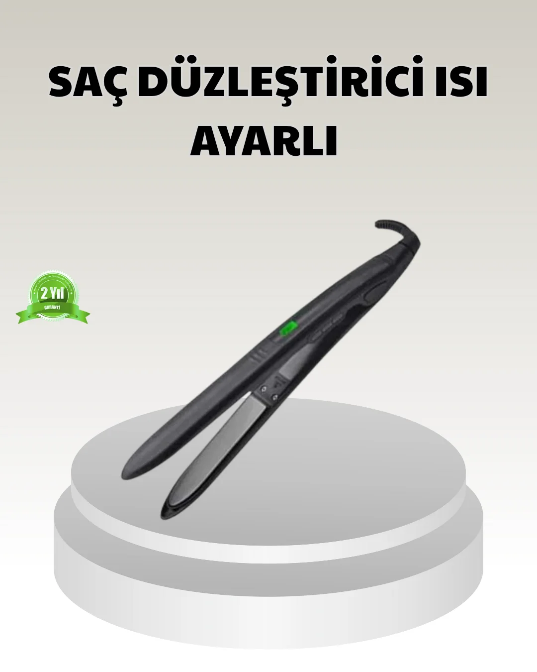 Dijital Ekranlı Isı Ayarlı Saç Düzleştirici –  Titanyum Plaka, Se