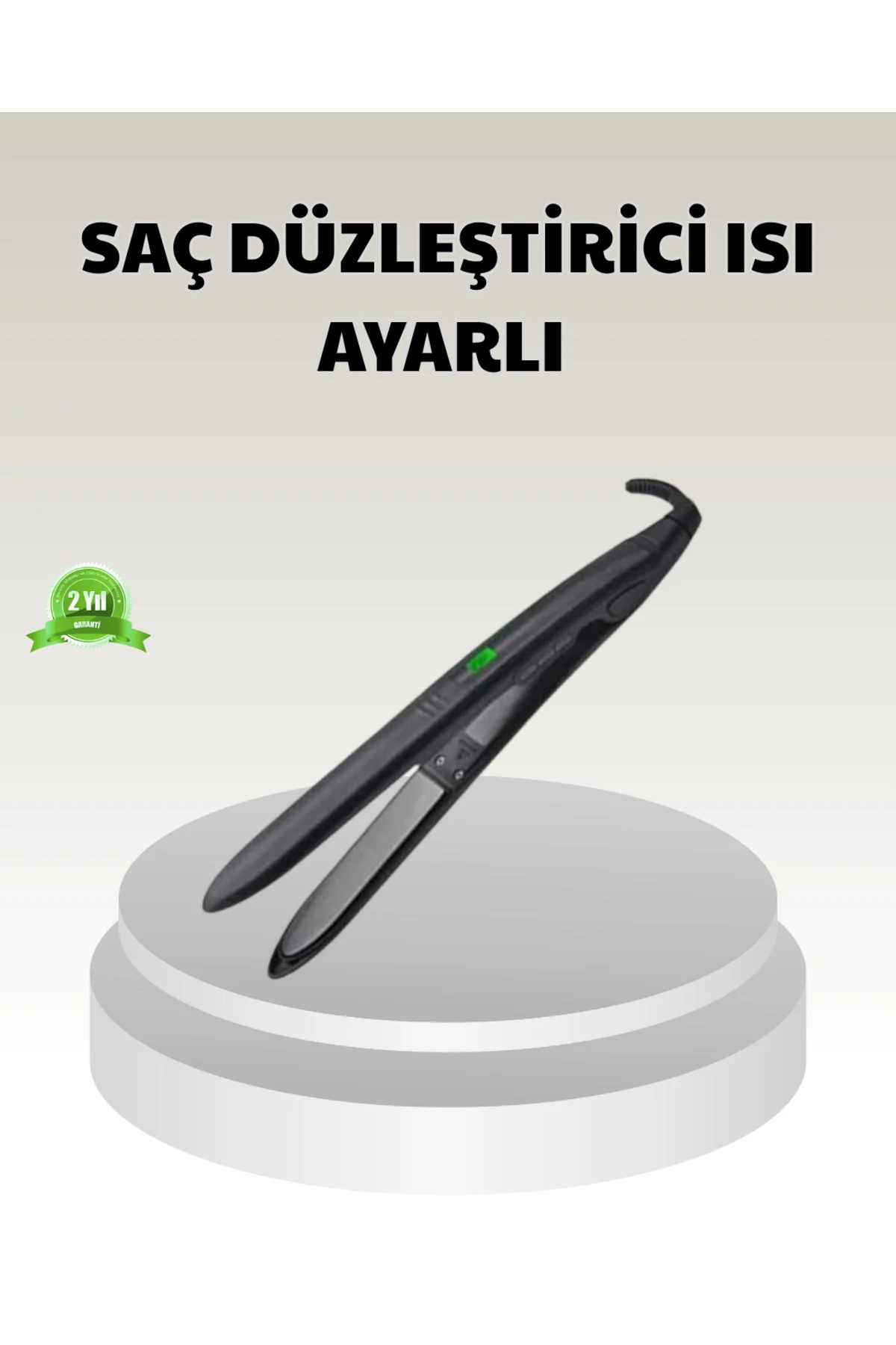 Dijital Ekranlı Isı Ayarlı Saç Düzleştirici – Titanyum Plaka, Sey