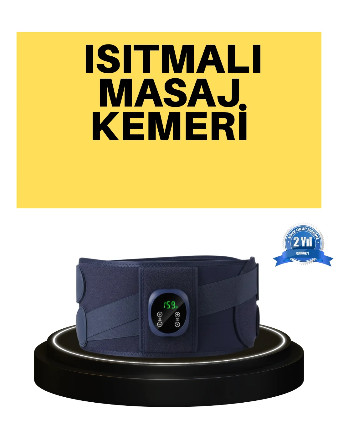 Dijital Ekranlı Isıtmalı Masaj Kemeri Bel Çevresi 100 cm Altı İçin Uygun Dijital Ekranlı Isıtmalı Masaj Kemeri Bel Çevresi 100 cm Altı İçin Uygun