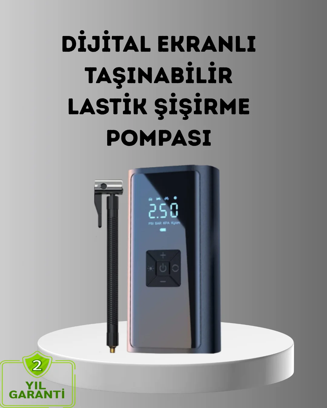 Dijital Ekranlı Kablosuz Hava Pompası LED Işıklı 12V 80W Dijital Ekranlı Kablosuz Hava Pompası LED Işıklı 12V 80W