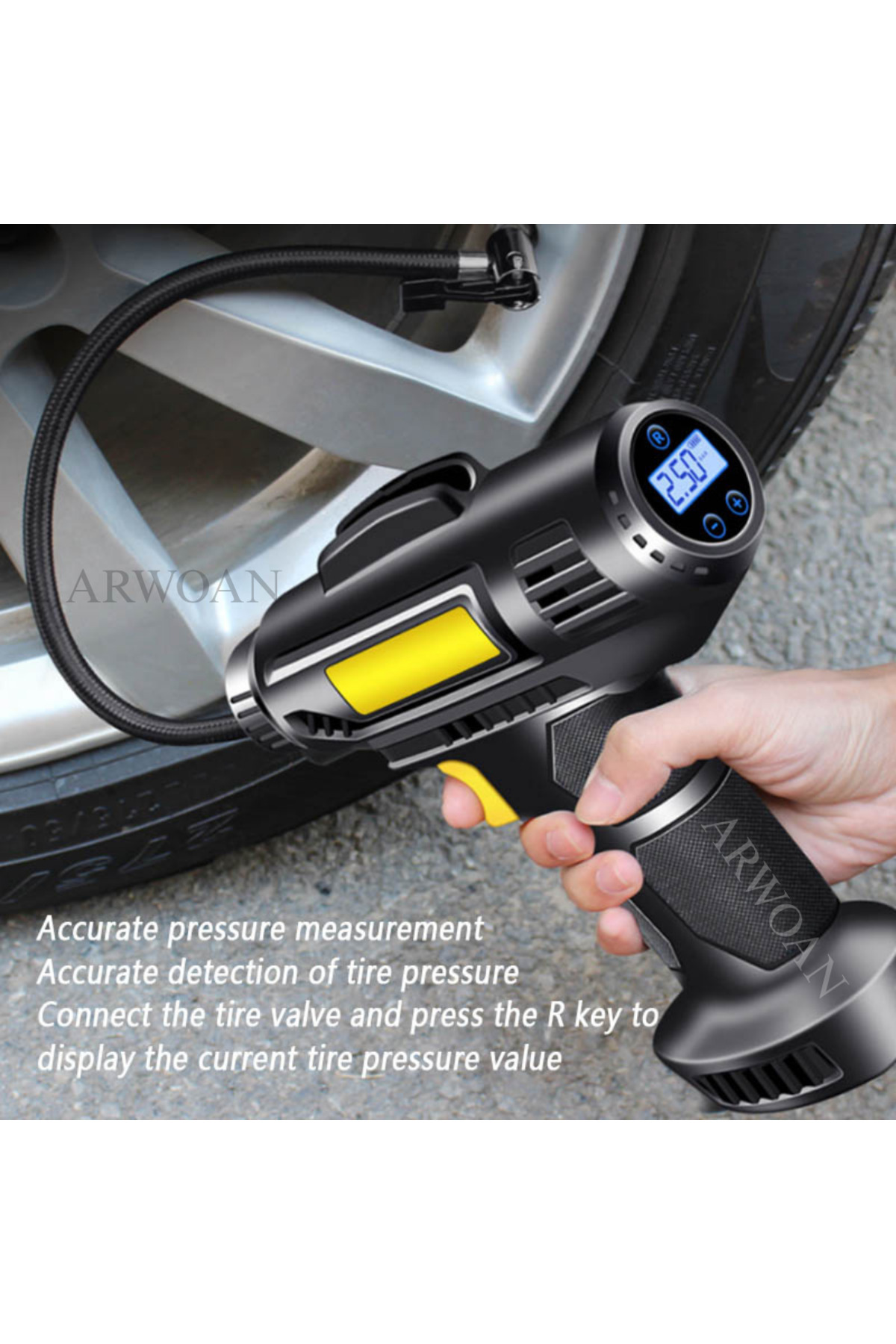 Dijital Ekranlı Kablosuz Taşınabilir Hava Kompresörü Lastik Şişir