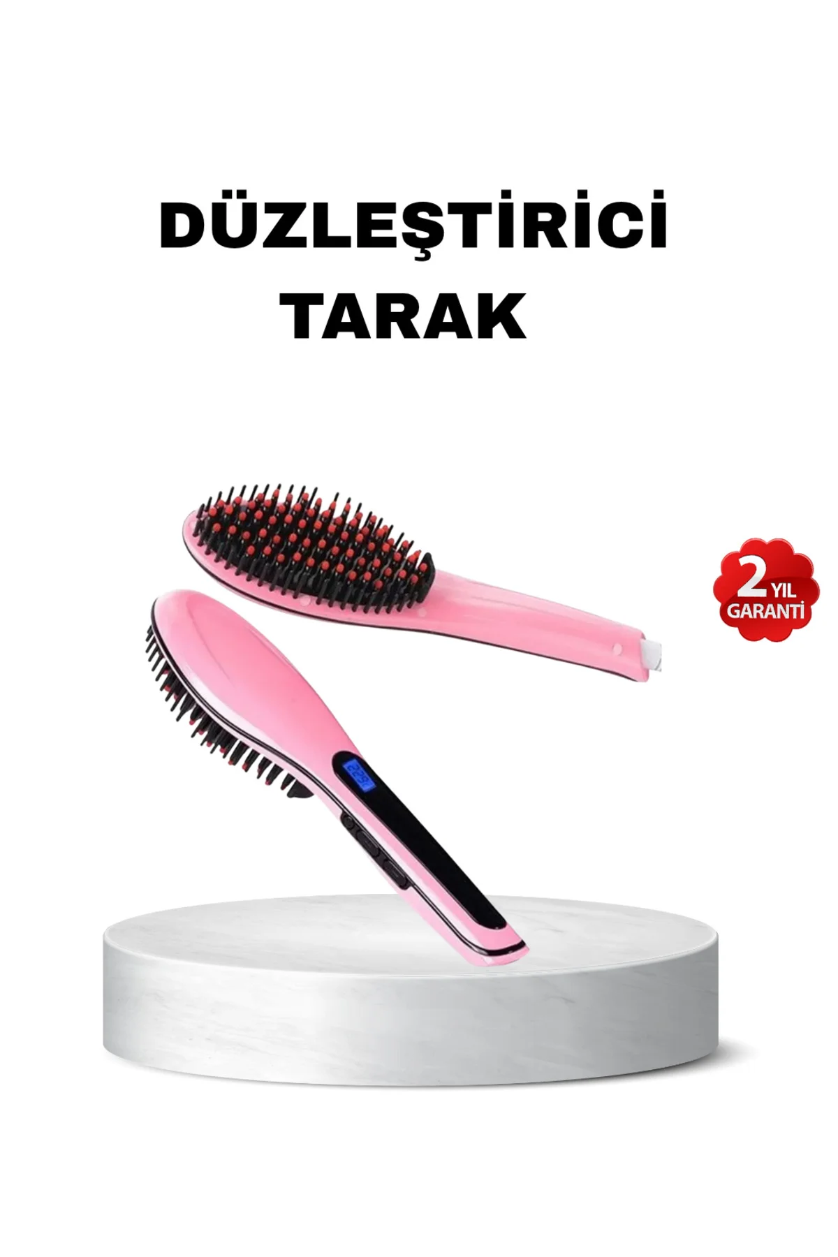 Dijital Ekranlı Seramik Saç Düzleştirici Tarak – 5 Kademeli Isı A