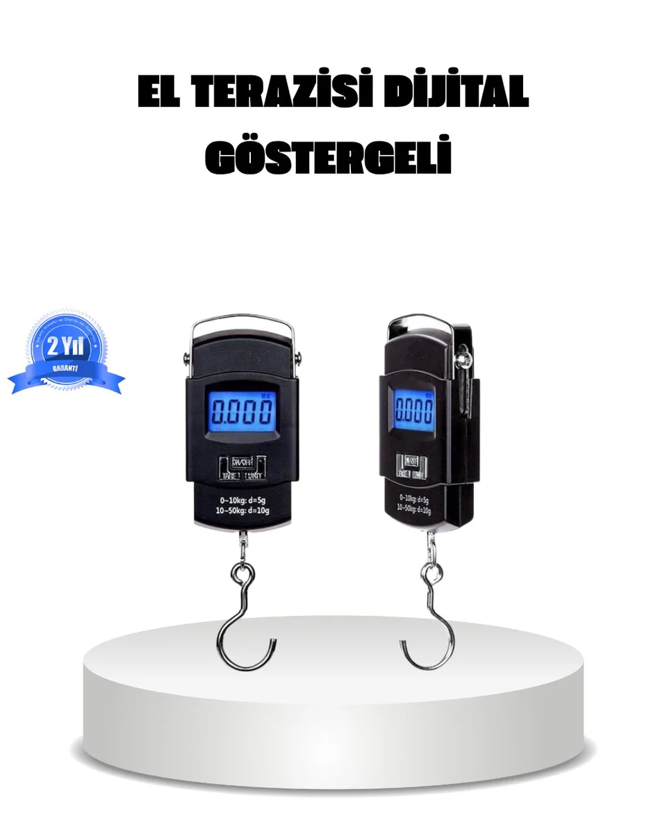 Dijital El Kantarı – 50 Kg Taşıma Kapasiteli Taşınabilir ve Hassas Tartı Cihazı