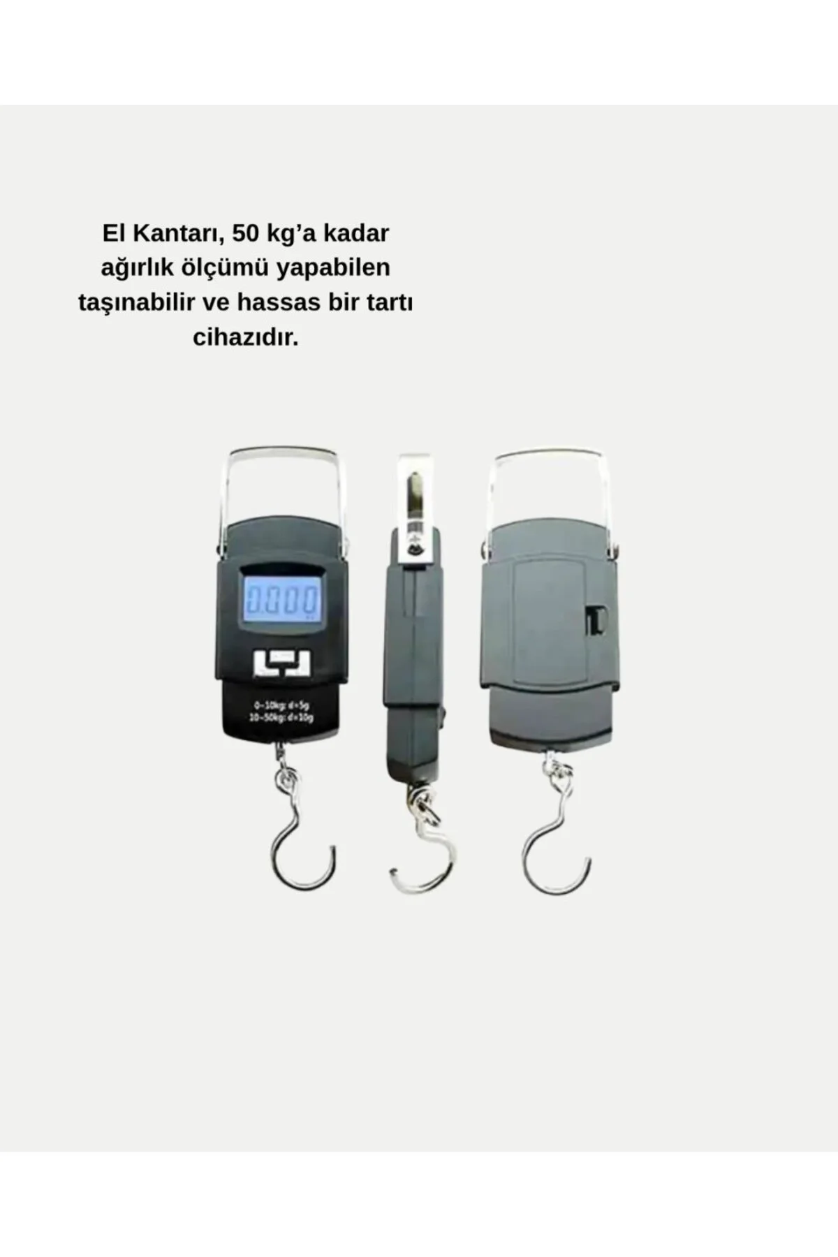 Dijital El Kantarı – 50 Kg Taşıma Kapasiteli, Taşınabilir Hassas Tartı